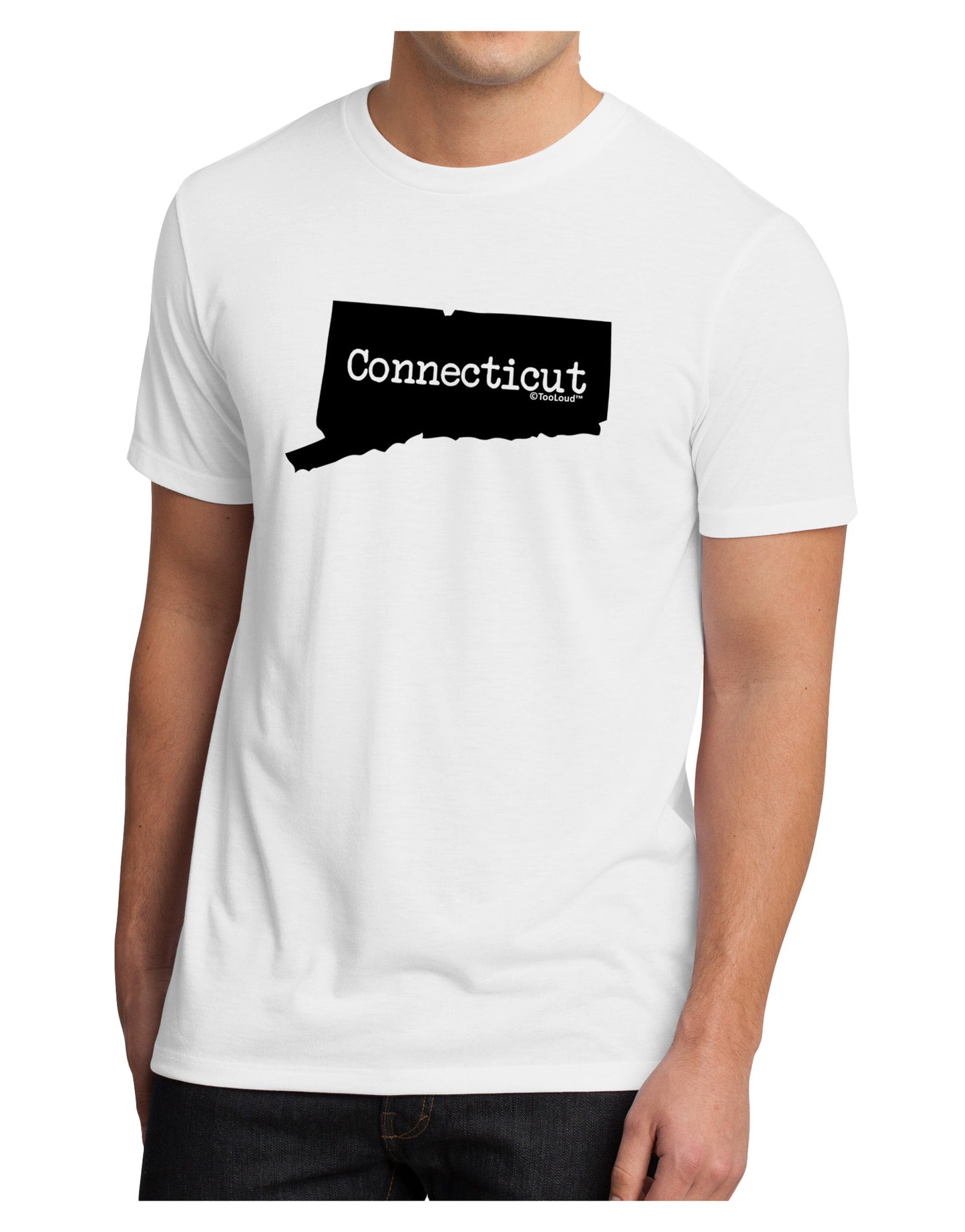 Connecticut - United States Shape Men's Sublimate Tee by TooLoud-TooLoud-White-Small-Davson Sales