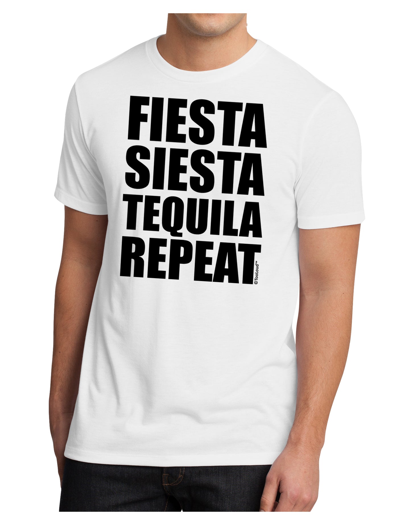 Fiesta Siesta Tequila Repeat Men's Sublimate Tee by TooLoud-TooLoud-White-Small-Davson Sales