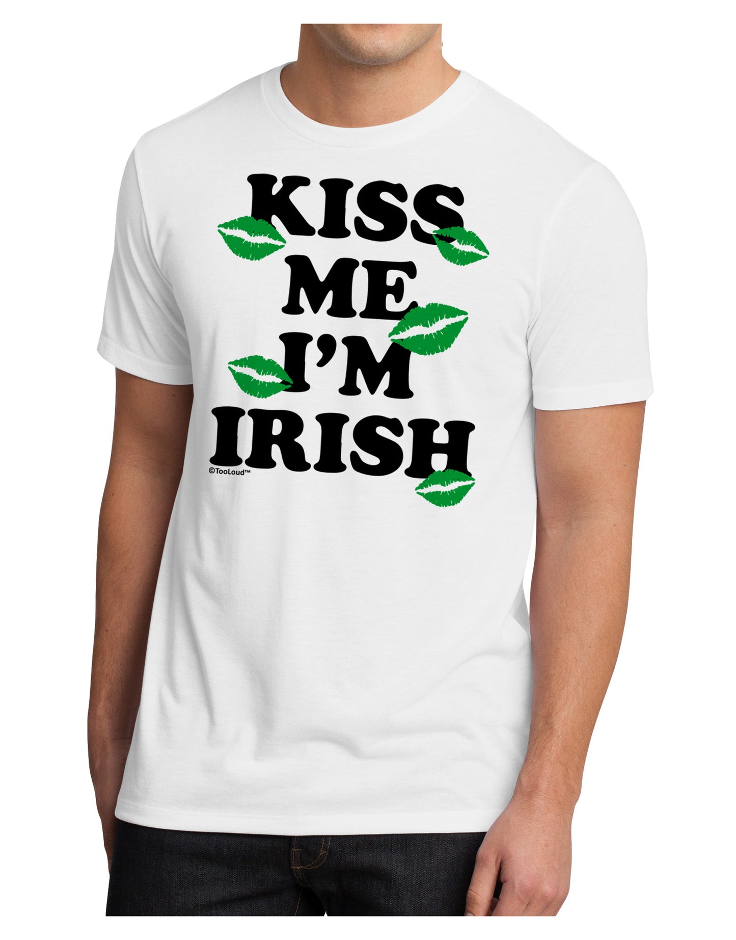 Kiss Me I'm Irish - Green Kisses Men's Sublimate Tee by TooLoud-TooLoud-White-Small-Davson Sales