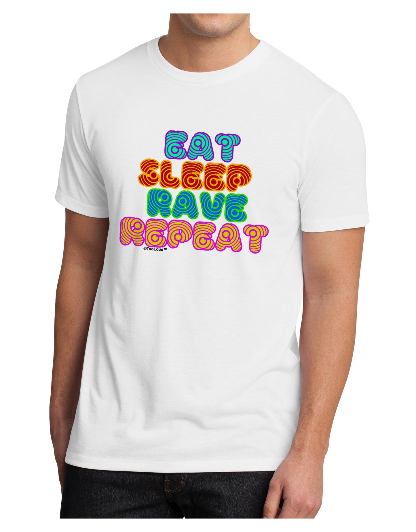 Eat Sleep Rave Repeat Hypnotic Men's Sublimate Tee by TooLoud-TooLoud-White-Small-Davson Sales
