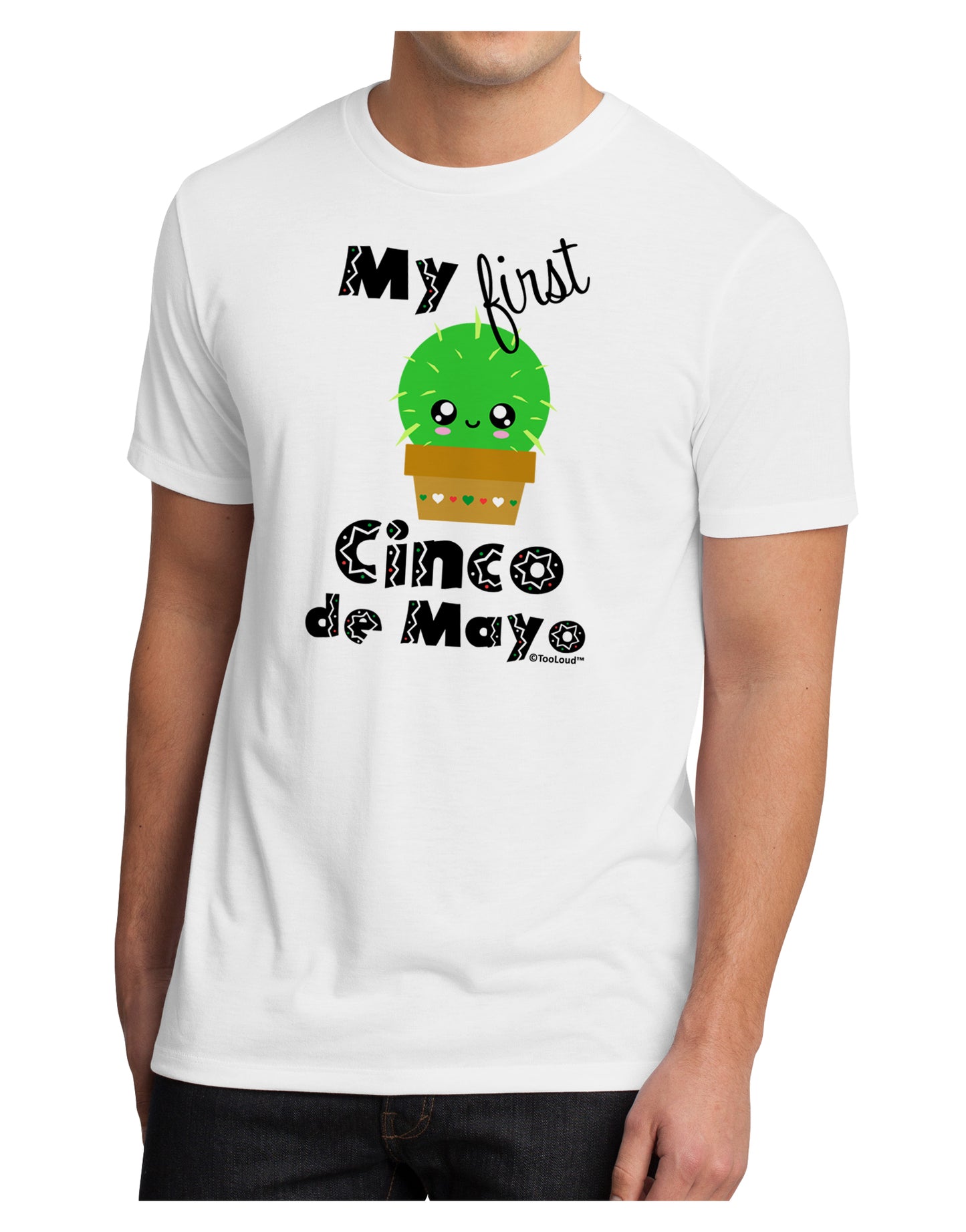 My First Cinco de Mayo - Cute Cactus Design Men's Sublimate Tee by TooLoud-TooLoud-White-Small-Davson Sales