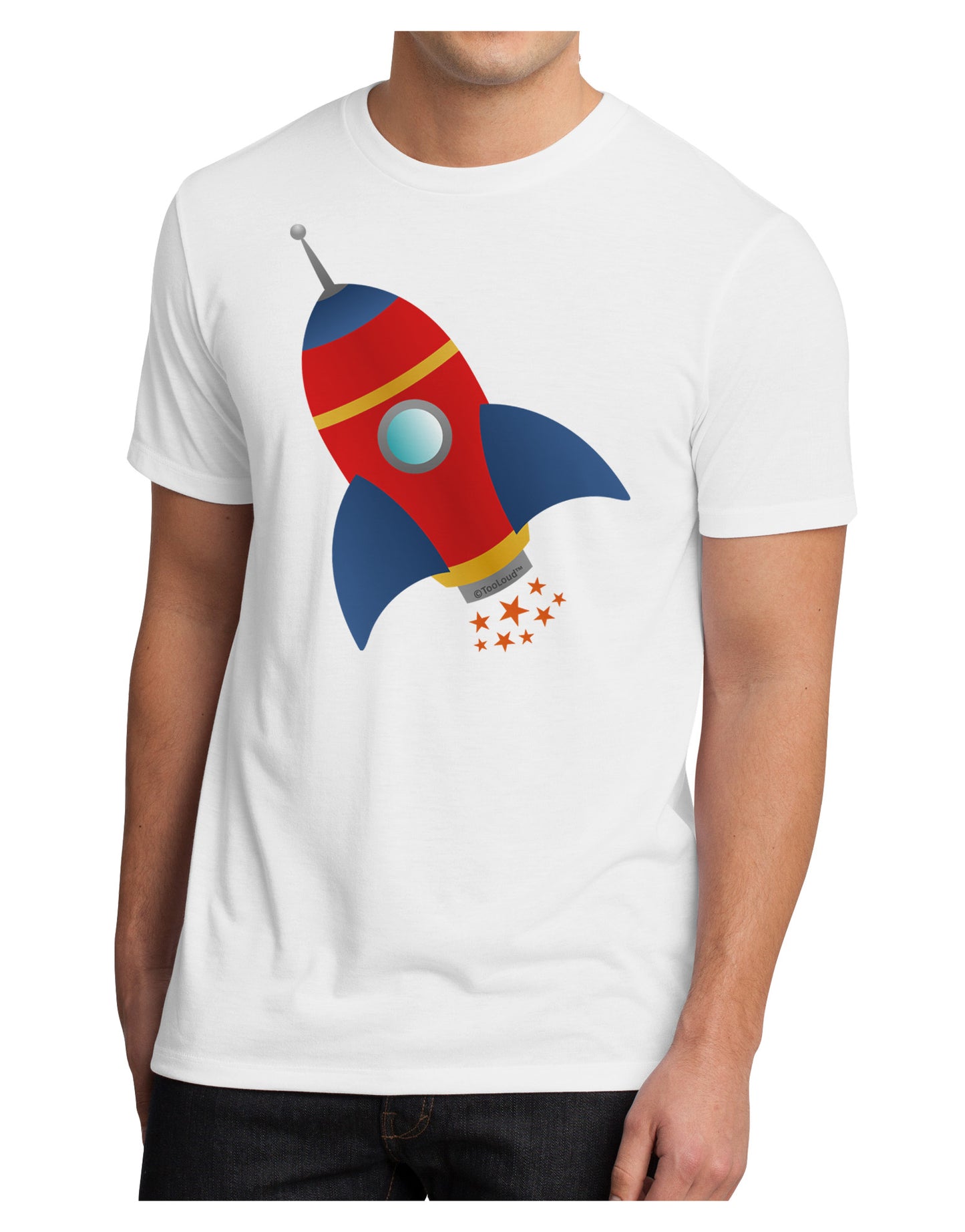 Space Rocket Ship and Stars Men's Sublimate Tee by TooLoud-TooLoud-White-Small-Davson Sales