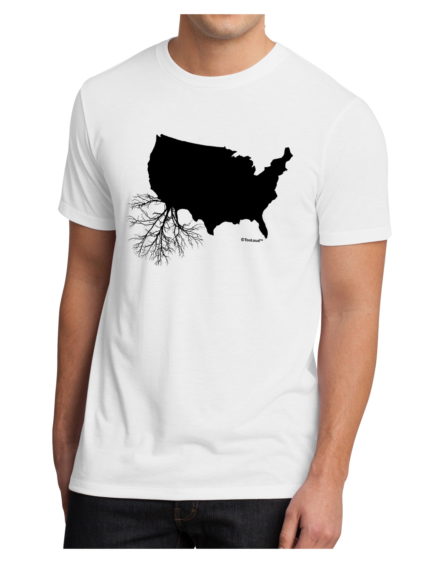 American Roots Design Men's Sublimate Tee by TooLoud-TooLoud-White-Small-Davson Sales