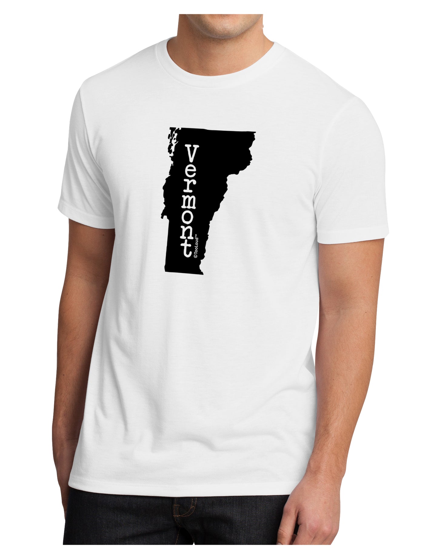 Vermont - United States Shape Men's Sublimate Tee by TooLoud-TooLoud-White-Small-Davson Sales