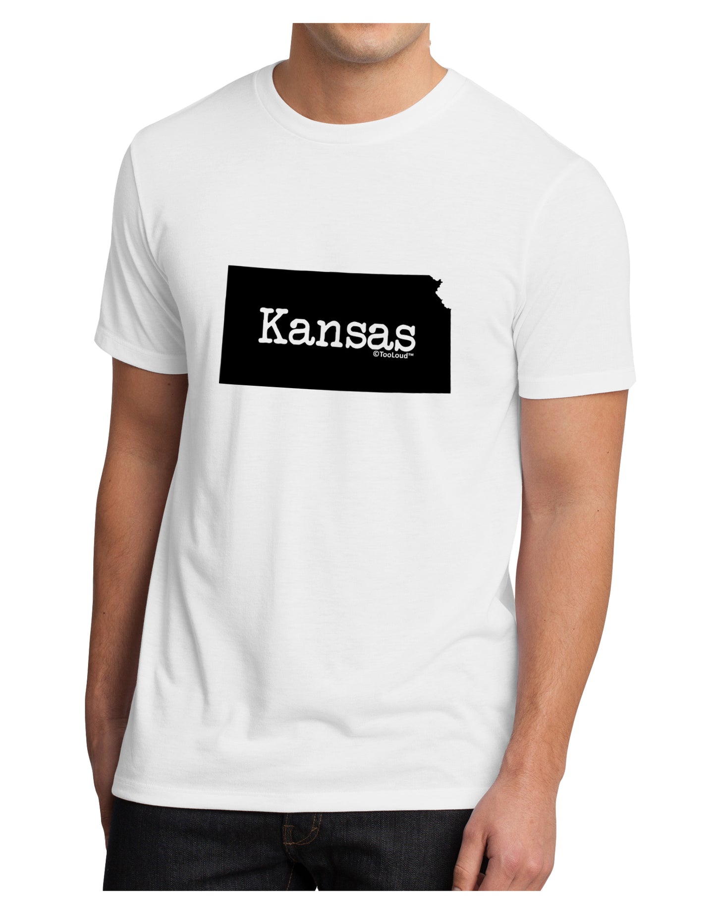 Kansas - United States Shape Men's Sublimate Tee by TooLoud-TooLoud-White-Small-Davson Sales