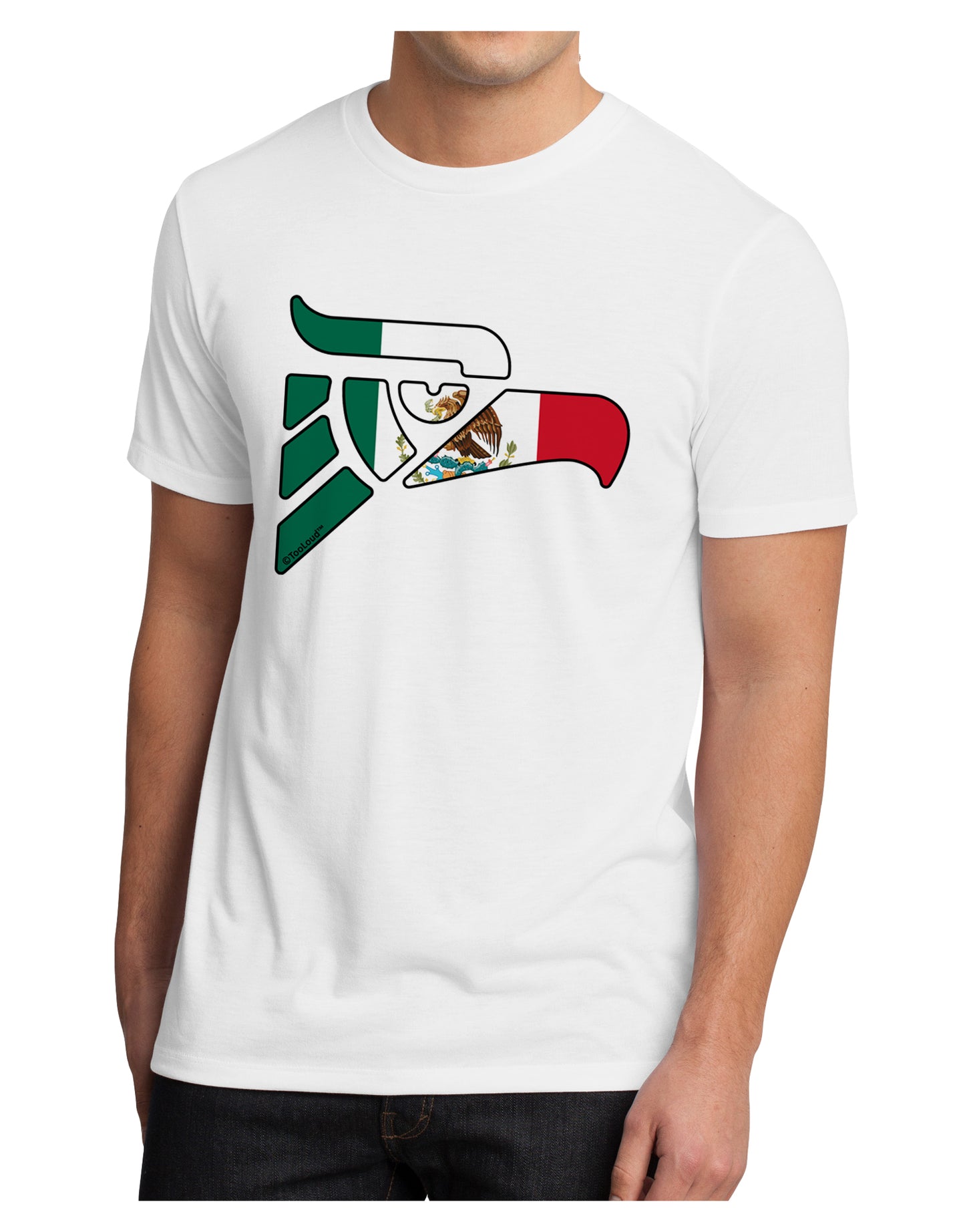 Hecho en Mexico Eagle Symbol - Mexican Flag Men's Sublimate Tee by TooLoud-TooLoud-White-Small-Davson Sales