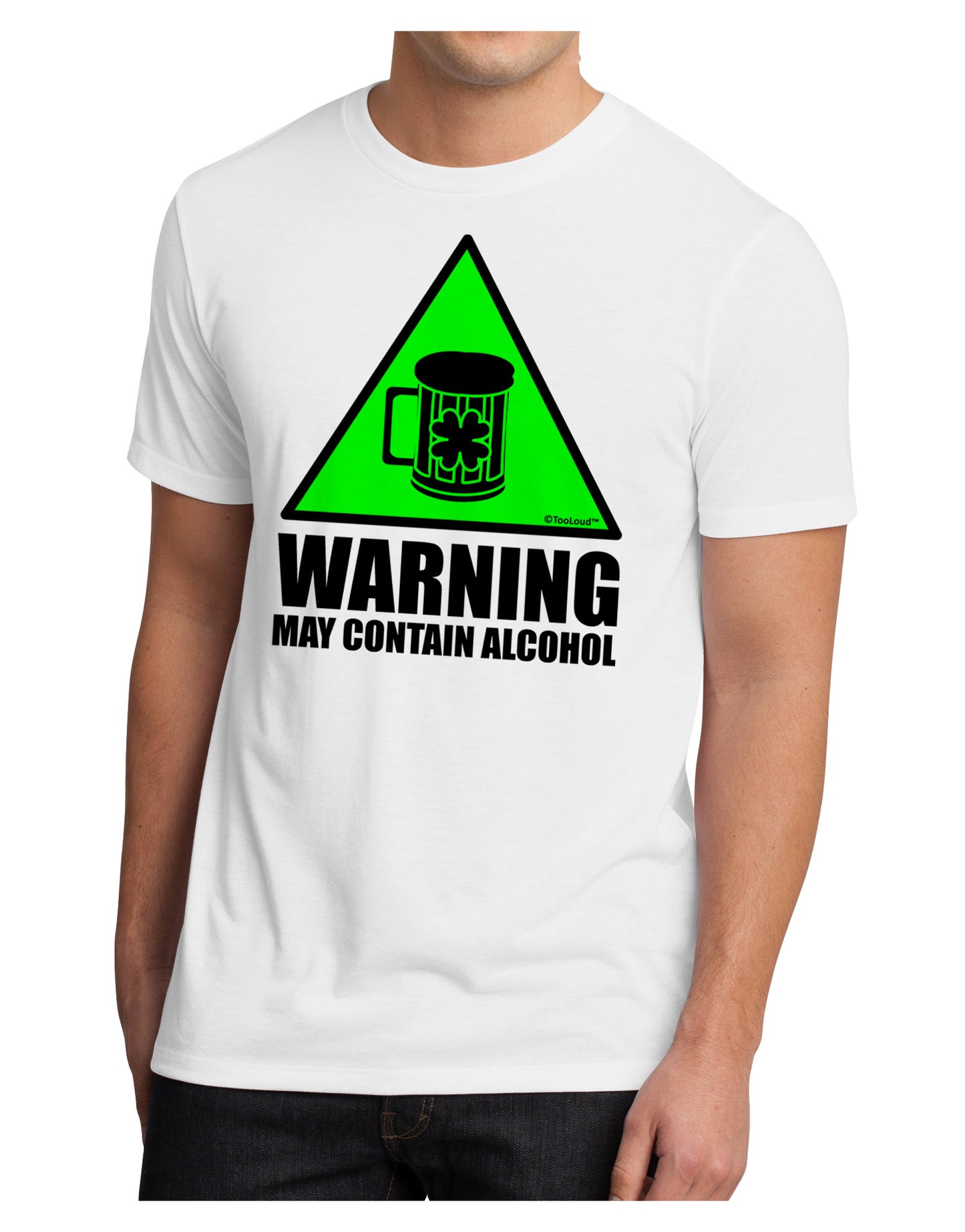 Warning May Contain Alcohol Men's Sublimate Tee by TooLoud-TooLoud-White-Small-Davson Sales