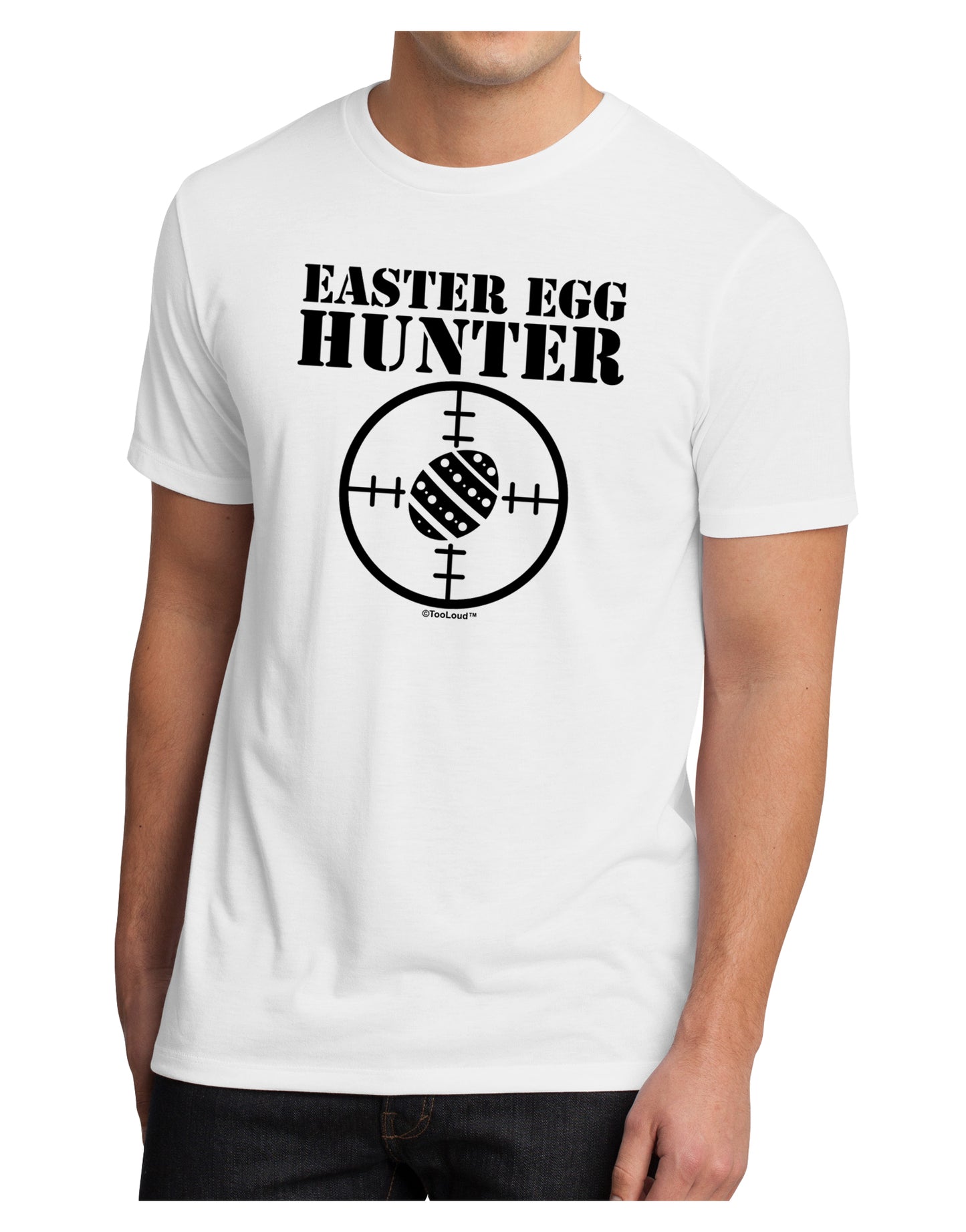 Easter Egg Hunter Black and White Men's Sublimate Tee by TooLoud-TooLoud-White-Small-Davson Sales