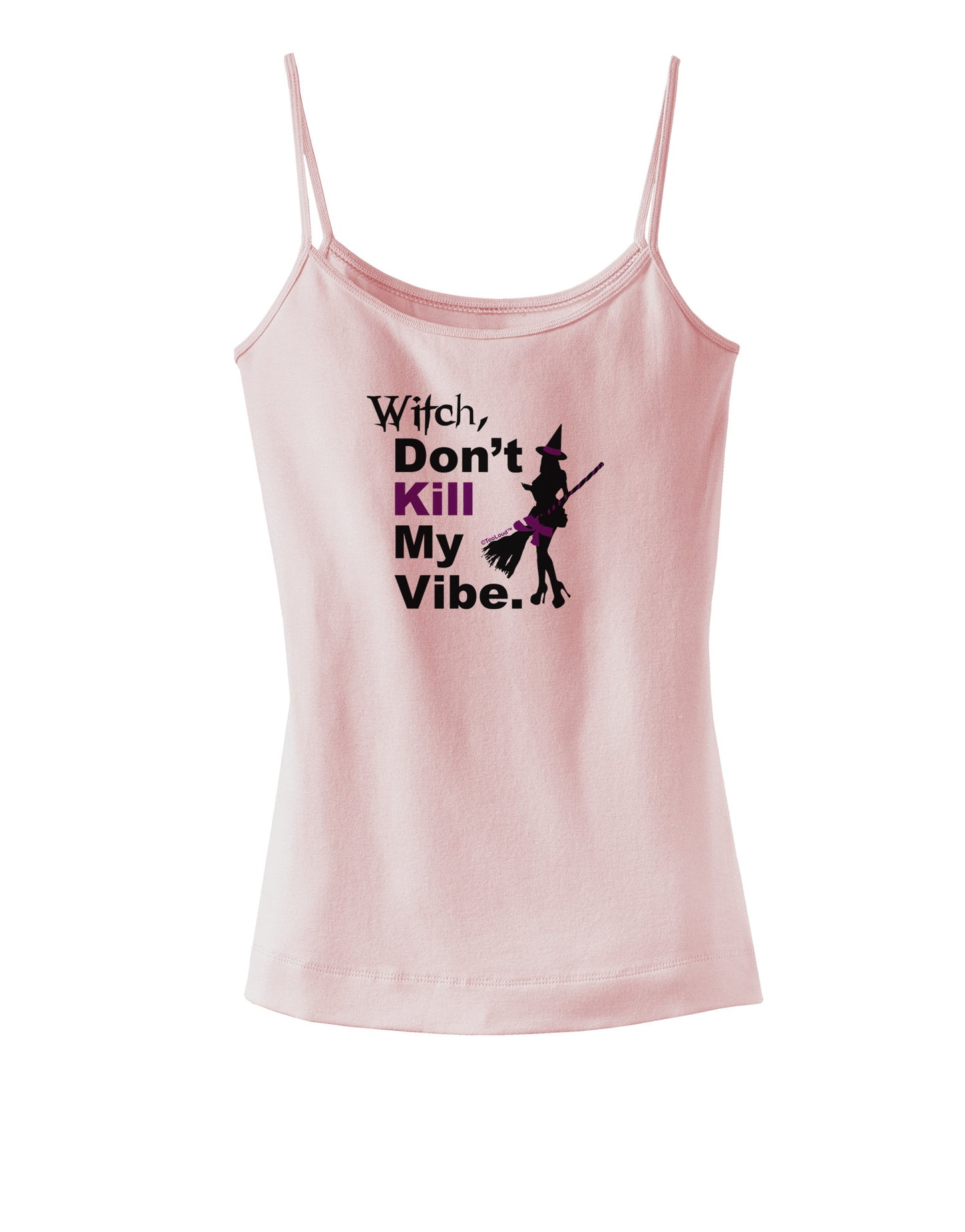 Don’t Kill My Vibe Spaghetti Strap Tank-Womens Spaghetti Strap Tanks-TooLoud-SoftPink-X-Small-Davson Sales