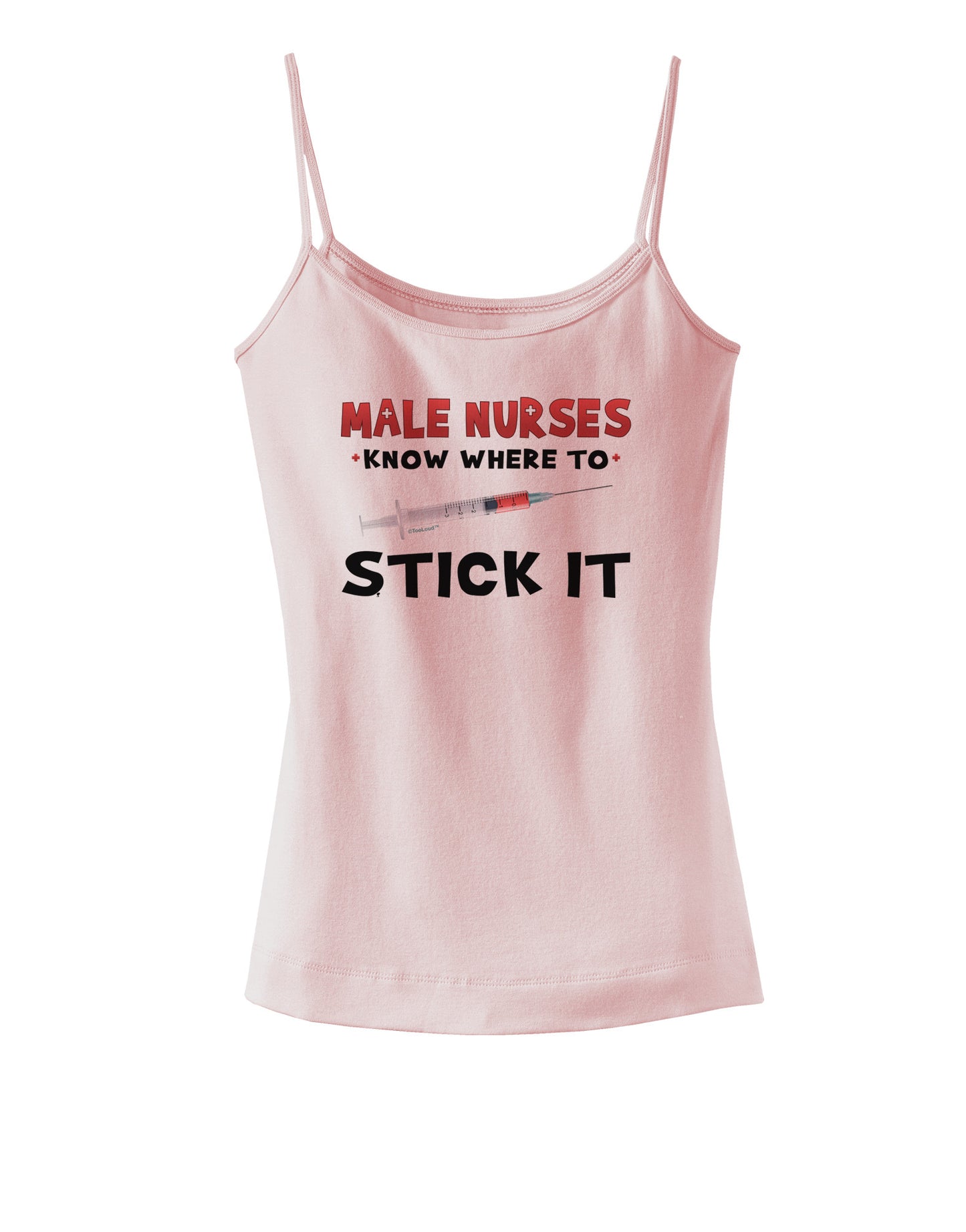 Male Nurses - Stick It Spaghetti Strap Tank-Womens Spaghetti Strap Tanks-TooLoud-SoftPink-X-Small-Davson Sales