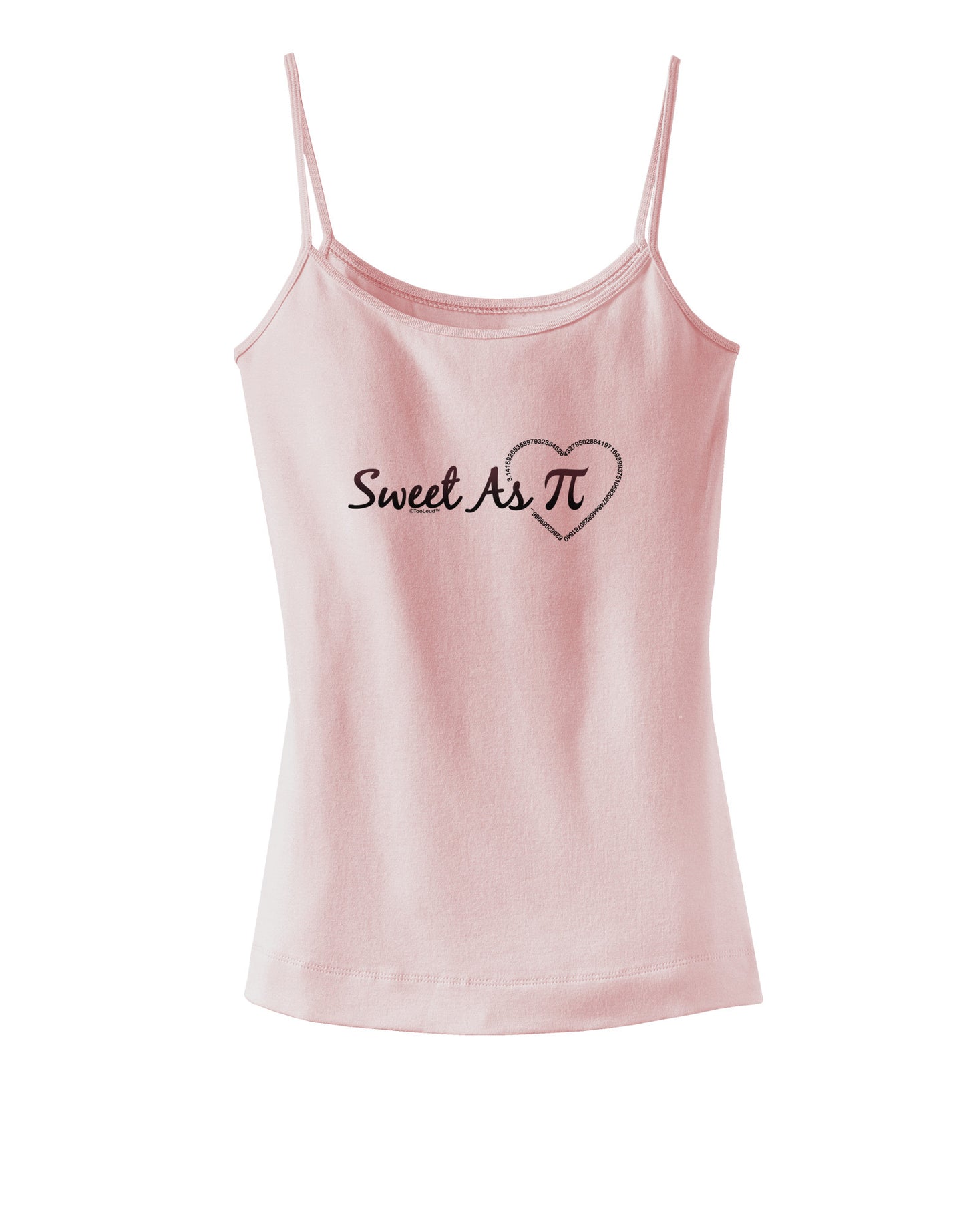 Sweet As Pi Spaghetti Strap Tank-Womens Spaghetti Strap Tanks-TooLoud-SoftPink-X-Small-Davson Sales
