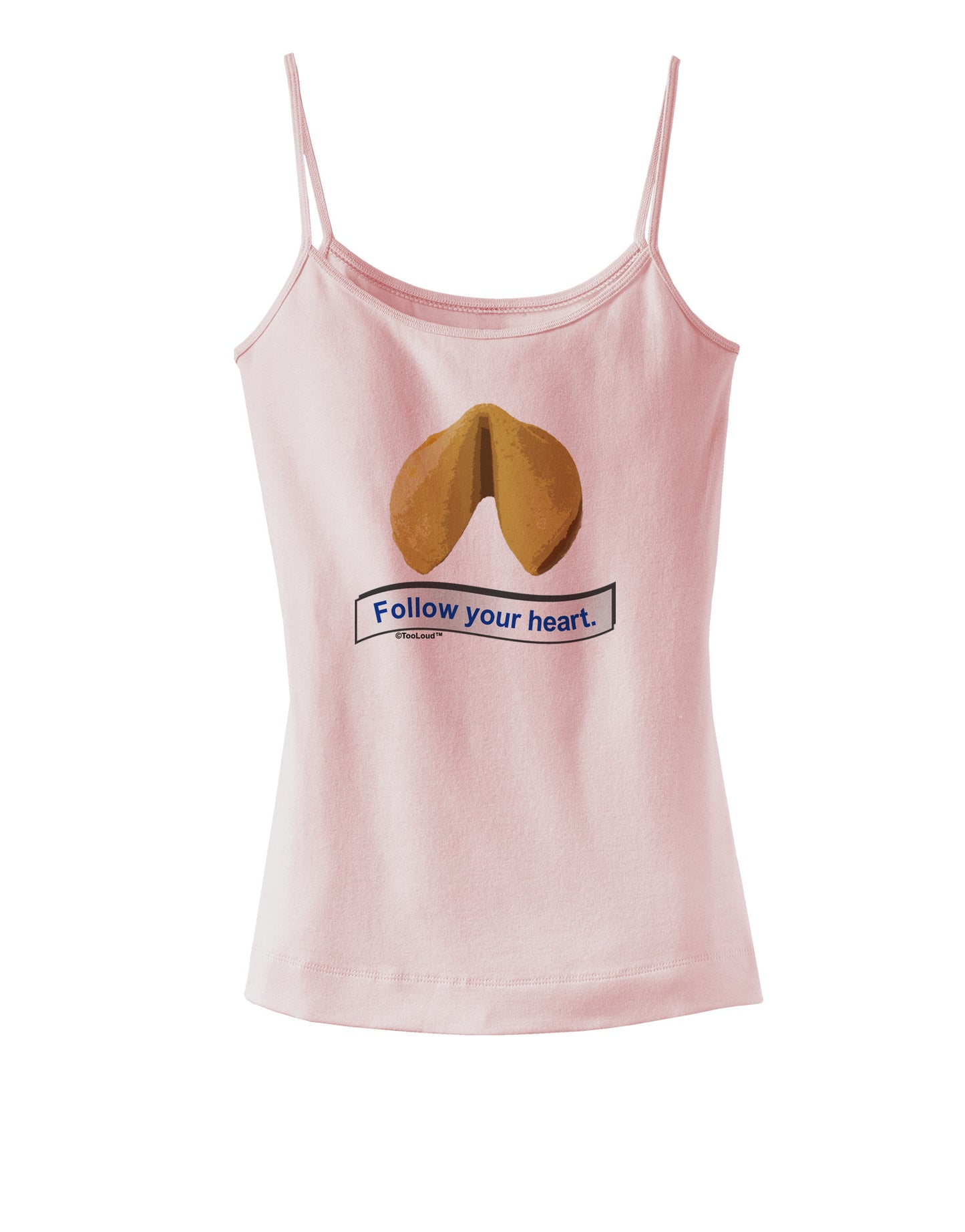 Follow Your Heart Fortune Spaghetti Strap Tank-Womens Spaghetti Strap Tanks-TooLoud-SoftPink-X-Small-Davson Sales