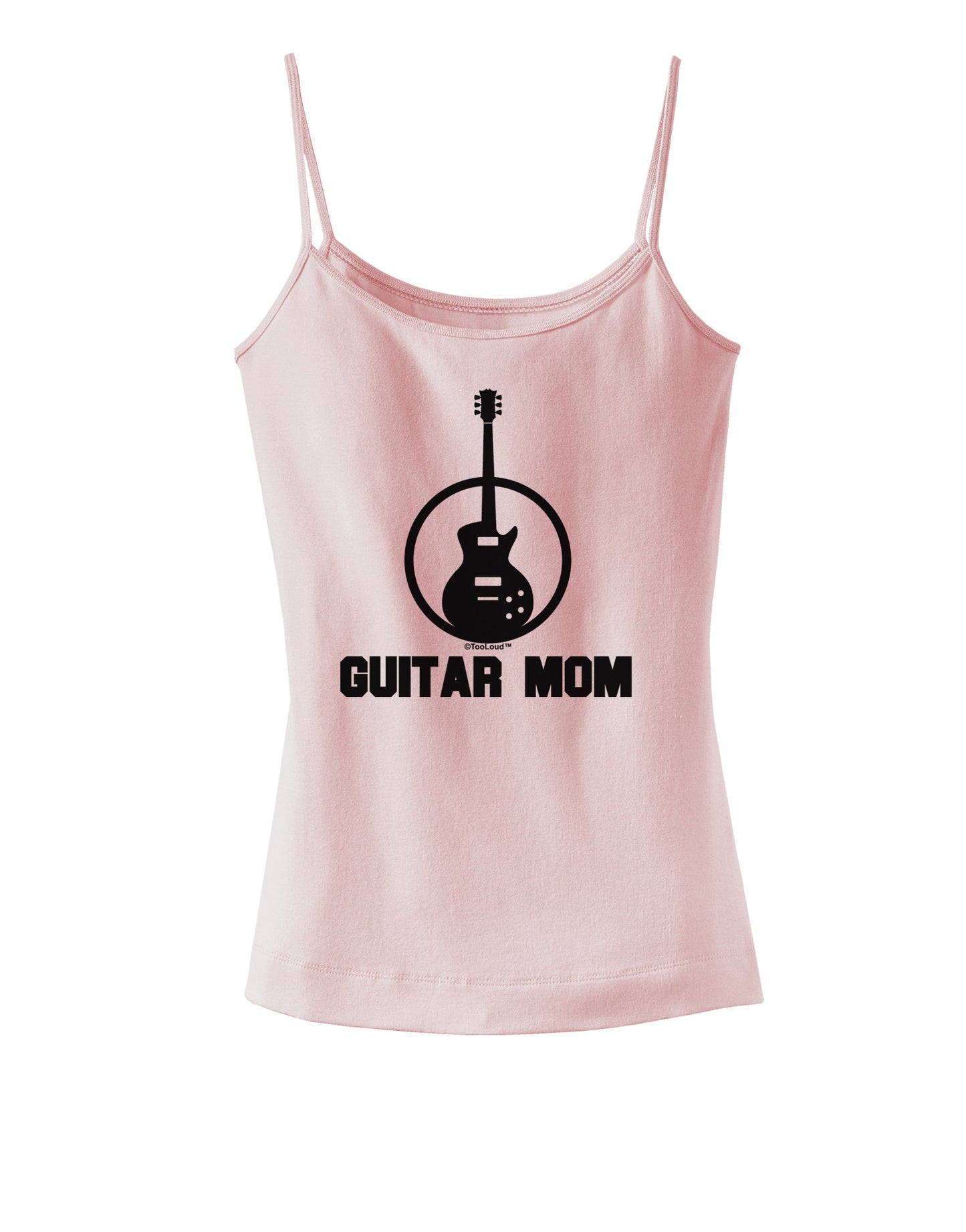 Guitar Mom - Mother's Day Design Spaghetti Strap Tank-Womens Spaghetti Strap Tanks-TooLoud-SoftPink-X-Small-Davson Sales