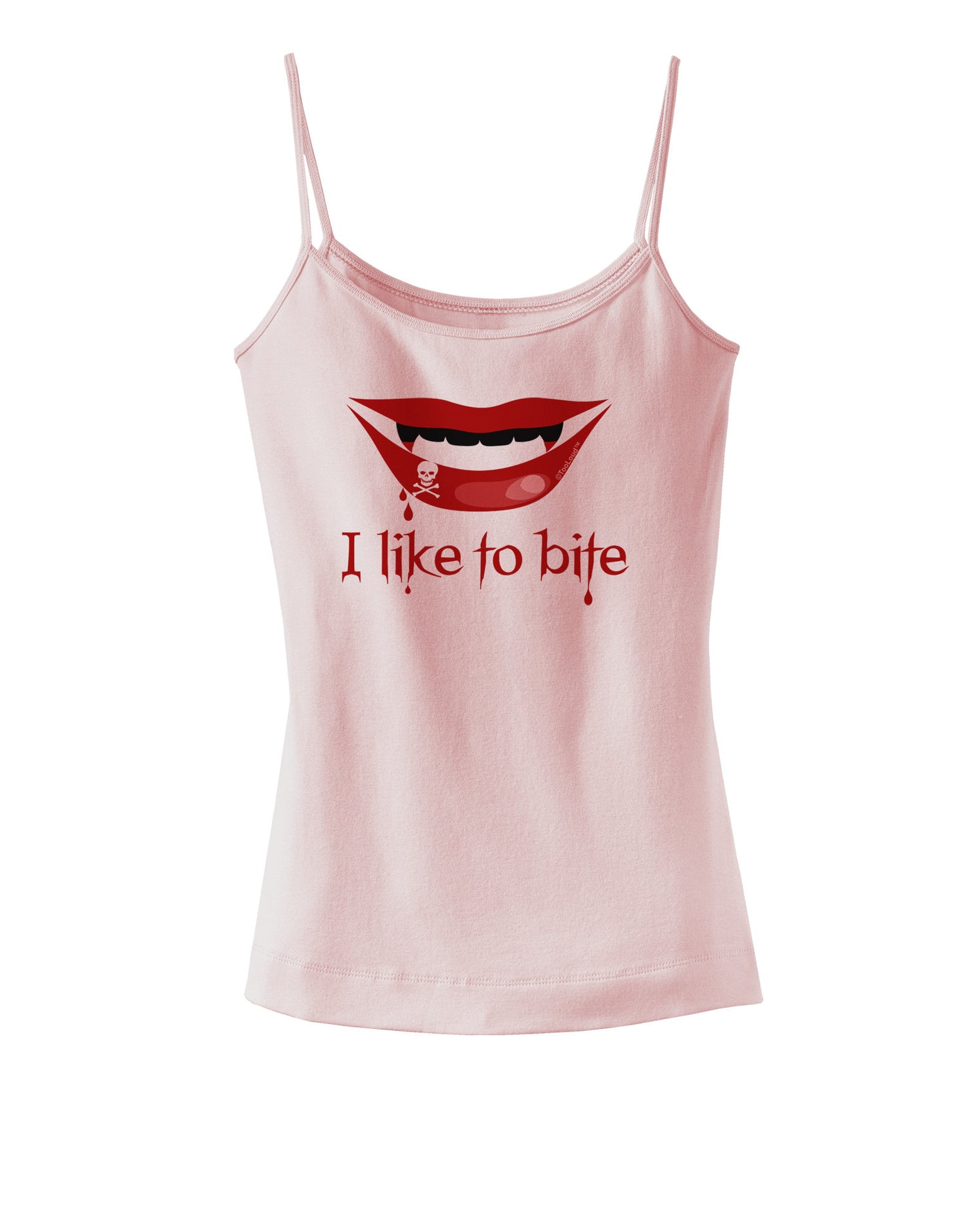 Like to Bite Spaghetti Strap Tank-Womens Spaghetti Strap Tanks-TooLoud-SoftPink-X-Small-Davson Sales