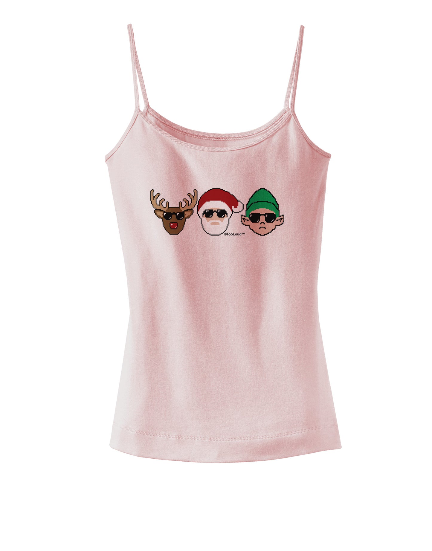 The X-mas Squad Spaghetti Strap Tank-Womens Spaghetti Strap Tanks-TooLoud-SoftPink-X-Small-Davson Sales
