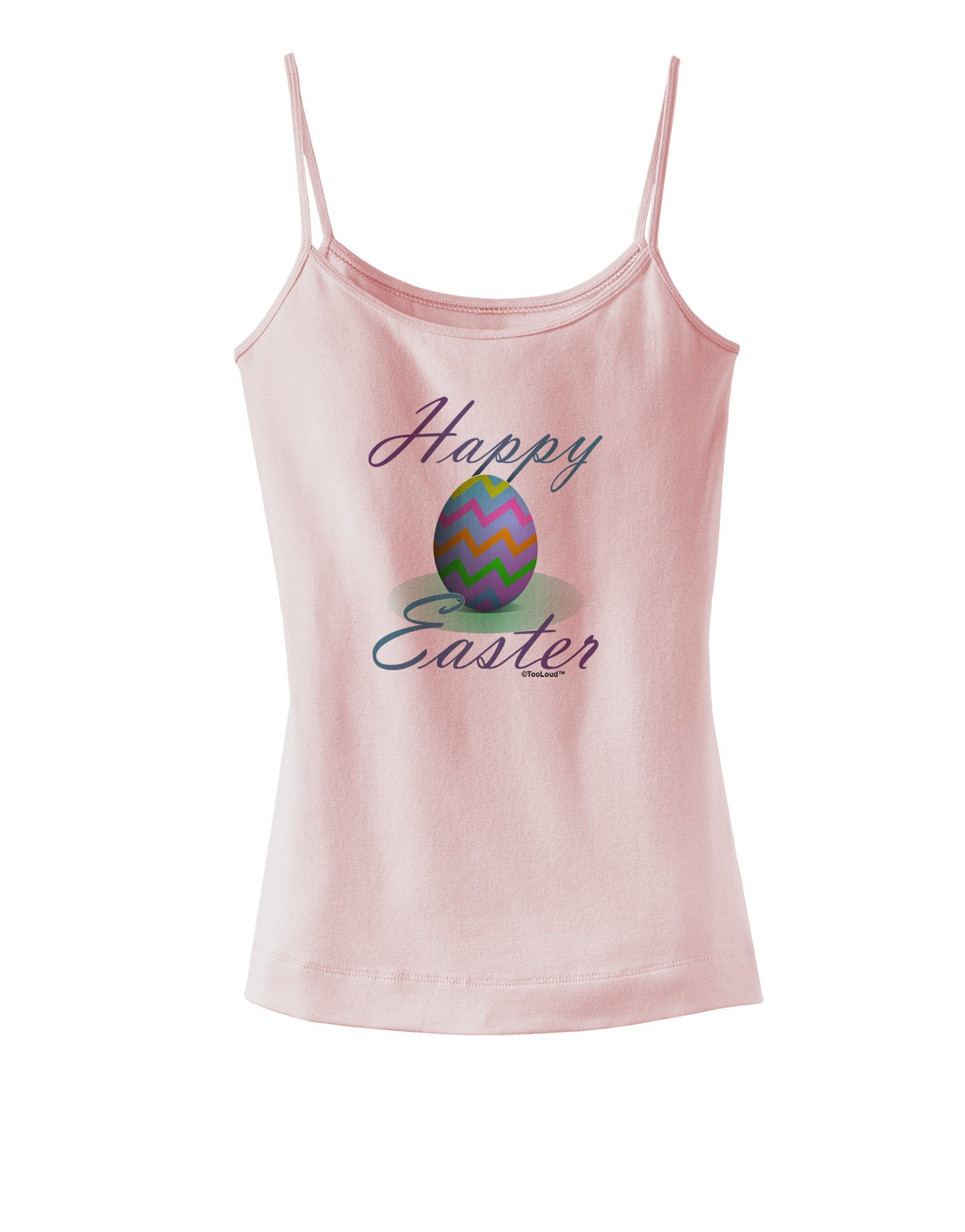 One Happy Easter Egg Spaghetti Strap Tank-Womens Spaghetti Strap Tanks-TooLoud-SoftPink-X-Small-Davson Sales