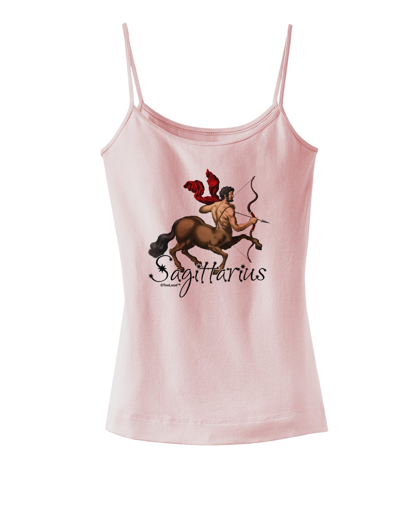 Sagittarius Color Illustration Spaghetti Strap Tank-Womens Spaghetti Strap Tanks-TooLoud-SoftPink-X-Small-Davson Sales