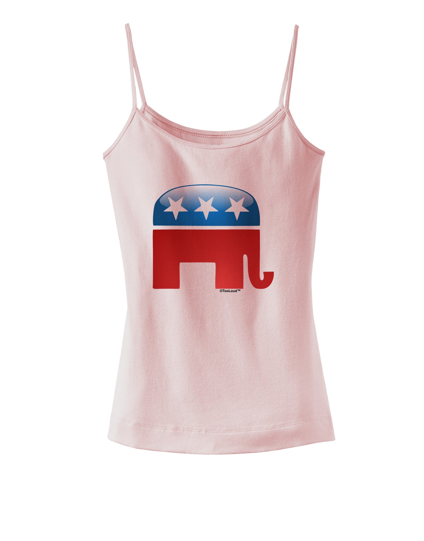 Republican Bubble Symbol Spaghetti Strap Tank-Womens Spaghetti Strap Tanks-TooLoud-SoftPink-X-Small-Davson Sales