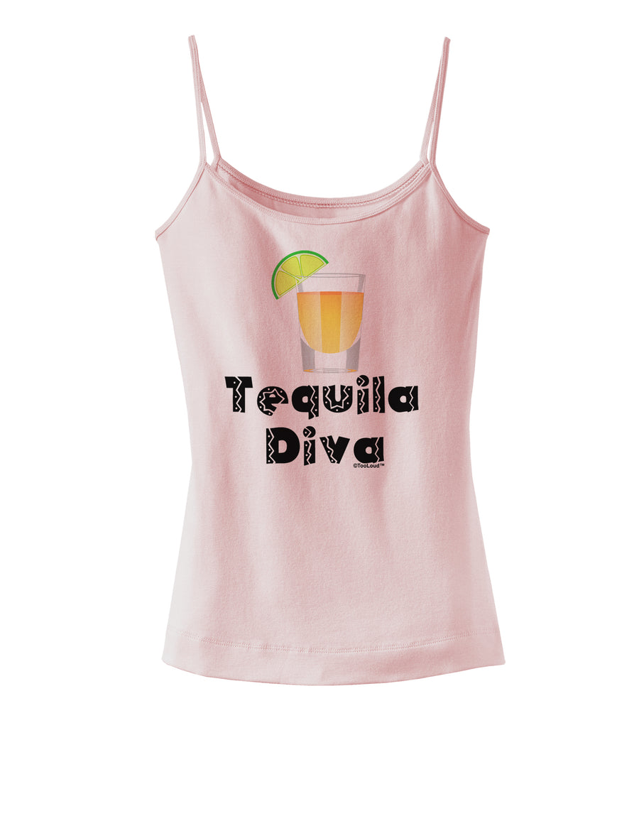 Tequila Diva - Cinco de Mayo Design Spaghetti Strap Tank by TooLoud-Womens Spaghetti Strap Tanks-TooLoud-White-X-Small-Davson Sales