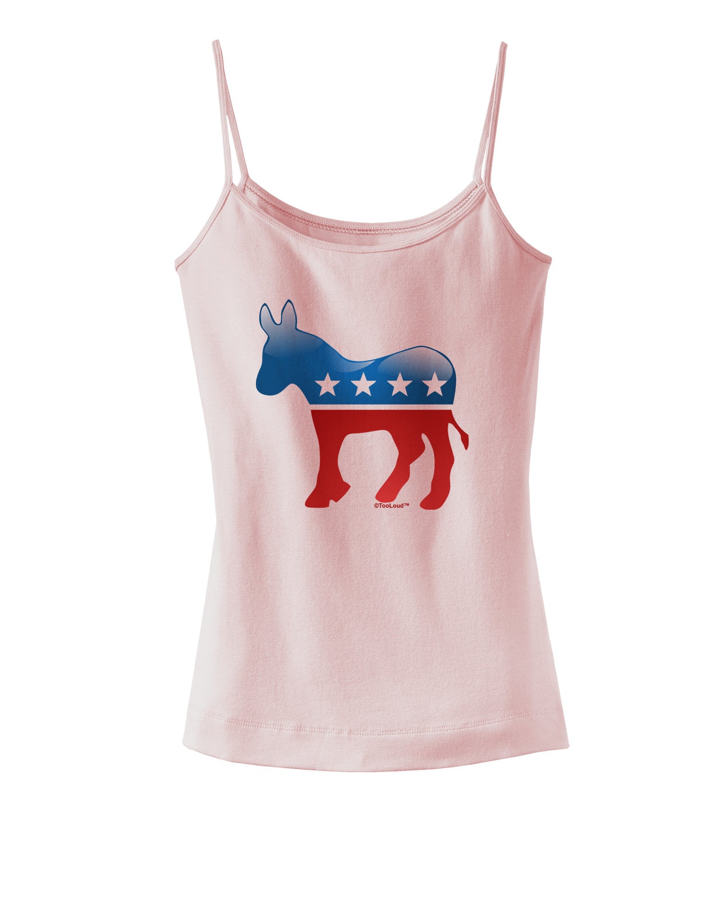 Democrat Bubble Symbol Spaghetti Strap Tank-Womens Spaghetti Strap Tanks-TooLoud-SoftPink-X-Small-Davson Sales