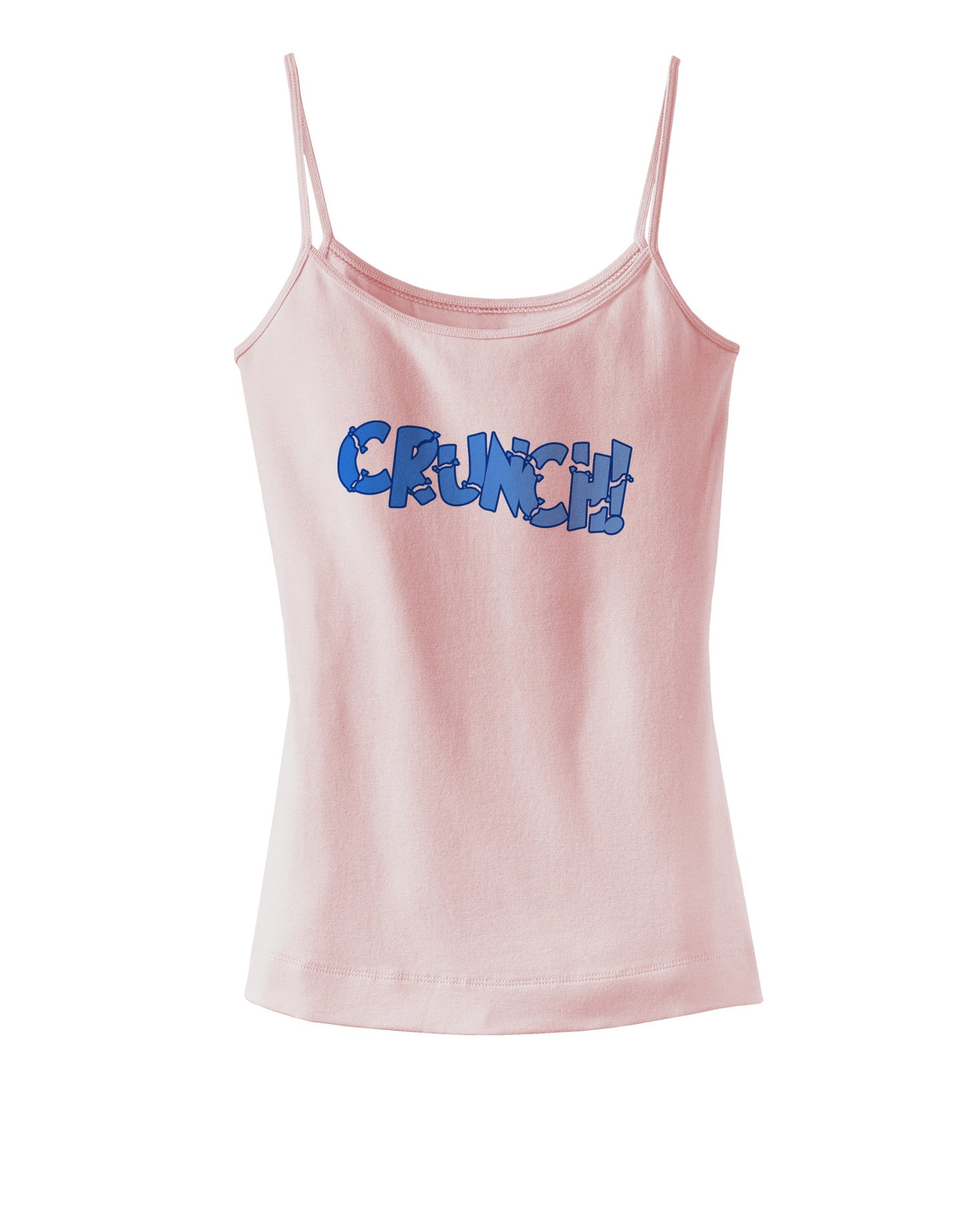 Onomatopoeia CRUNCH Spaghetti Strap Tank-Womens Spaghetti Strap Tanks-TooLoud-SoftPink-X-Small-Davson Sales