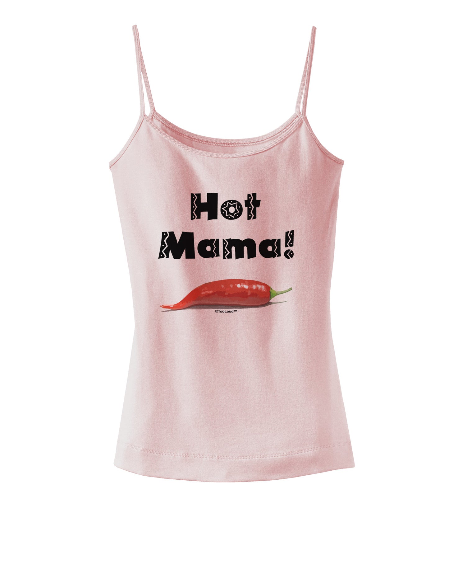 Hot Mama Chili Pepper Spaghetti Strap Tank-Womens Spaghetti Strap Tanks-TooLoud-SoftPink-X-Small-Davson Sales