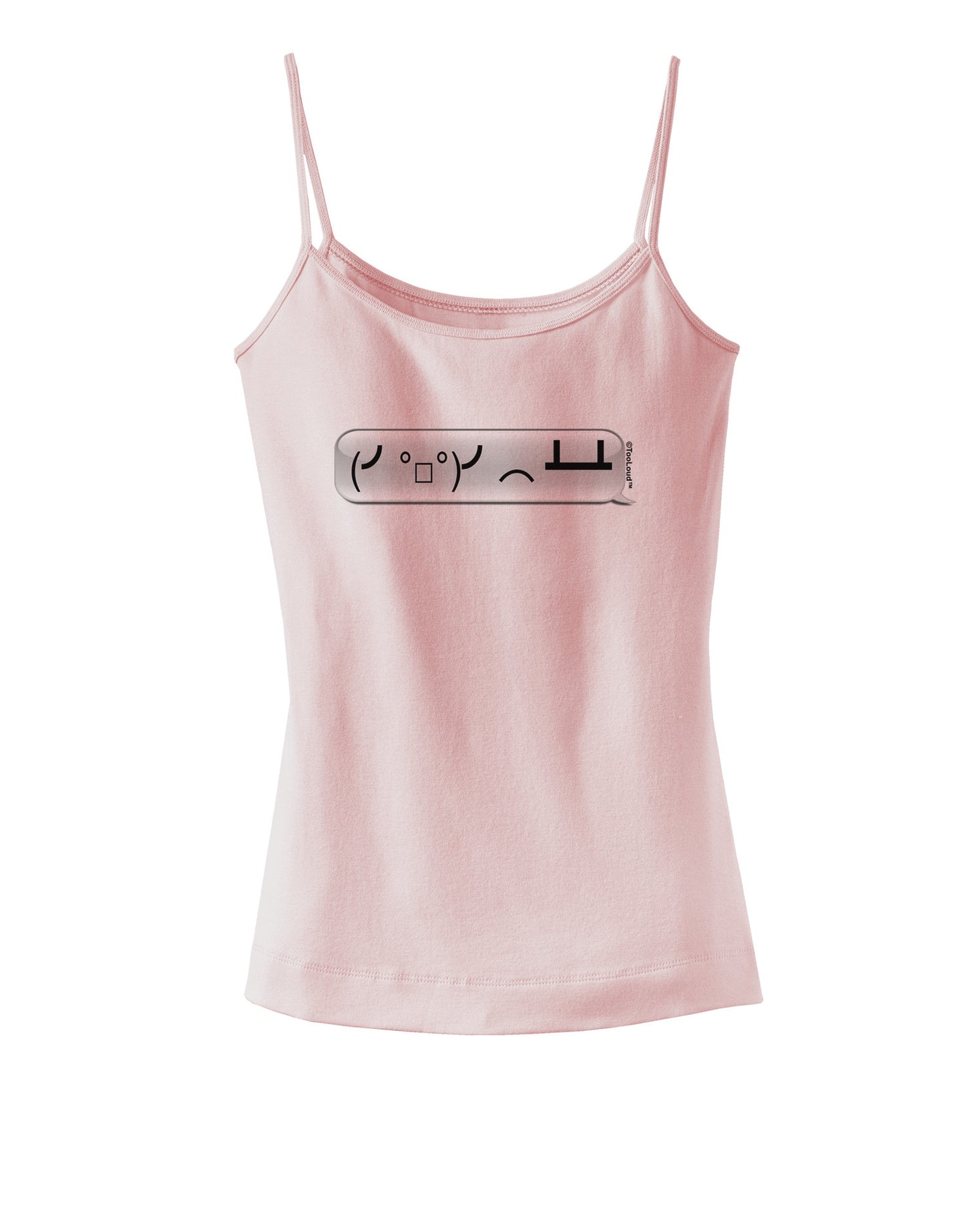Table Flip Text Bubble Spaghetti Strap Tank-Womens Spaghetti Strap Tanks-TooLoud-SoftPink-X-Small-Davson Sales