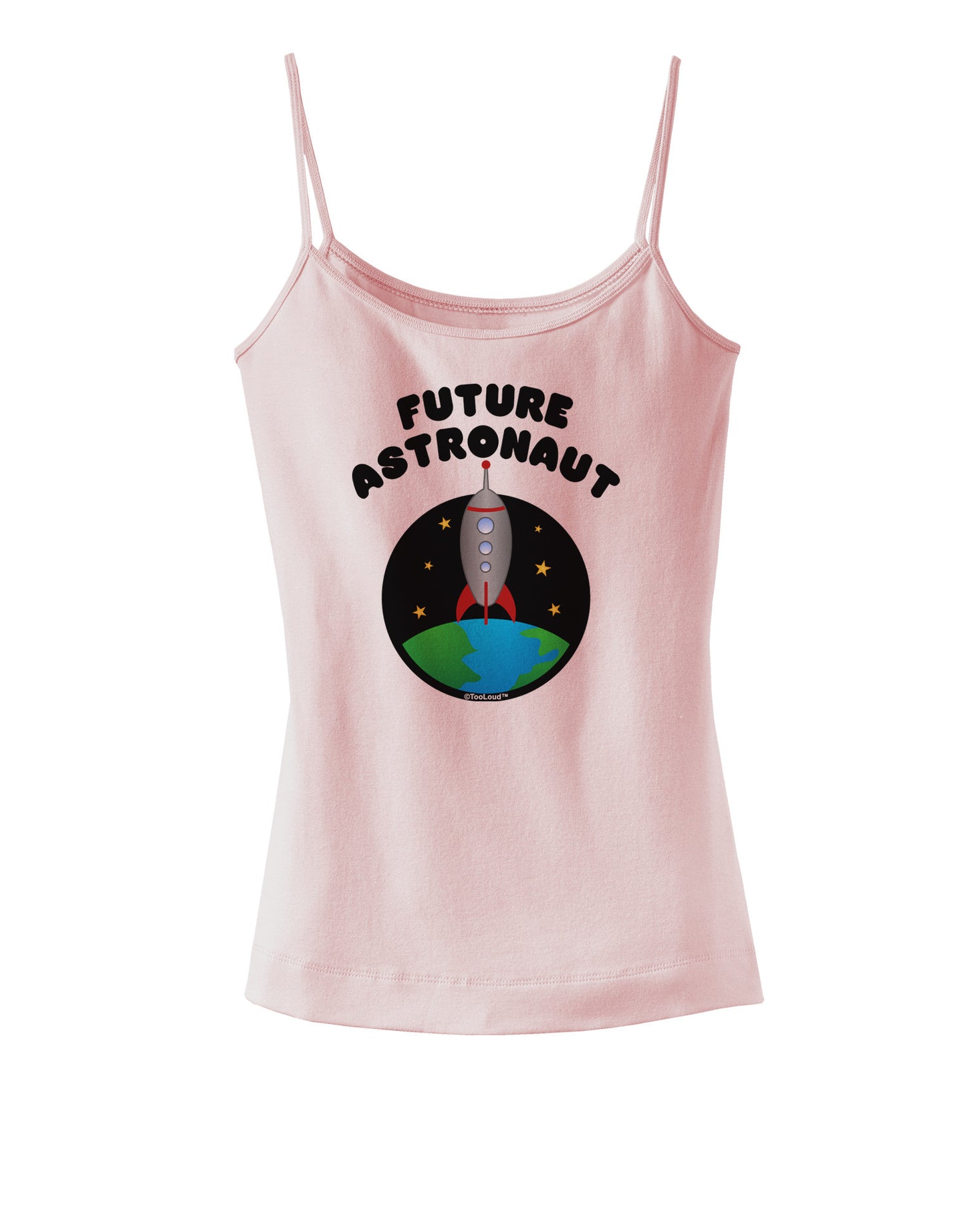 Future Astronaut Color Spaghetti Strap Tank-Womens Spaghetti Strap Tanks-TooLoud-SoftPink-X-Small-Davson Sales
