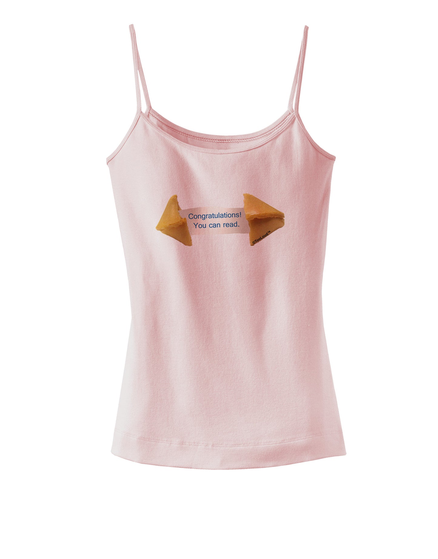 Sarcastic Fortune Cookie Spaghetti Strap Tank-Womens Spaghetti Strap Tanks-TooLoud-SoftPink-X-Small-Davson Sales