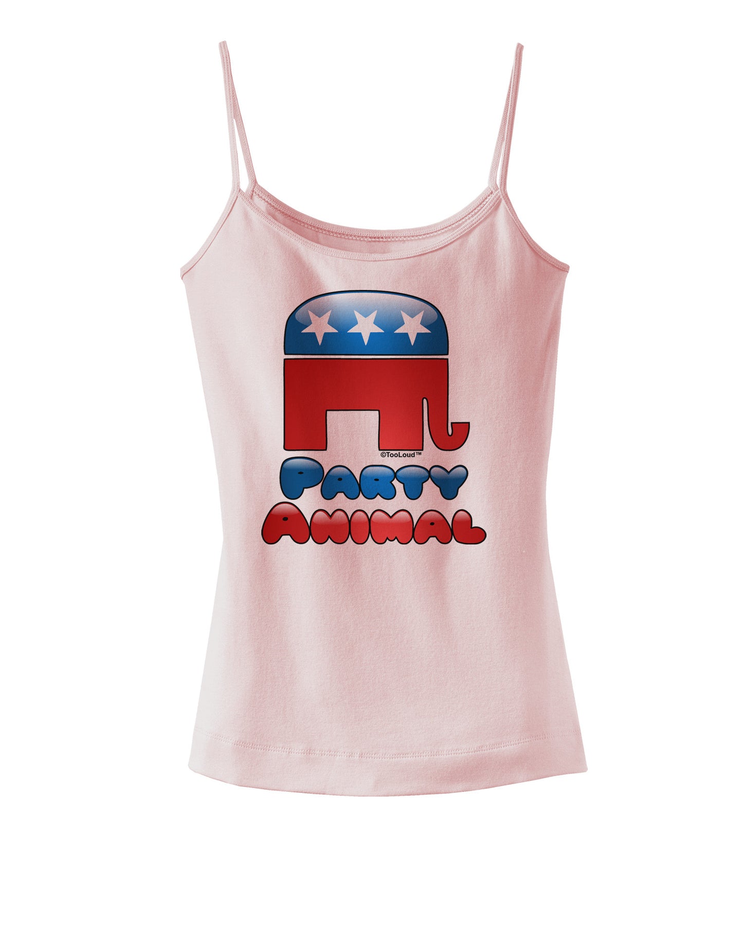 Republican Party Animal Spaghetti Strap Tank-Womens Spaghetti Strap Tanks-TooLoud-SoftPink-X-Small-Davson Sales