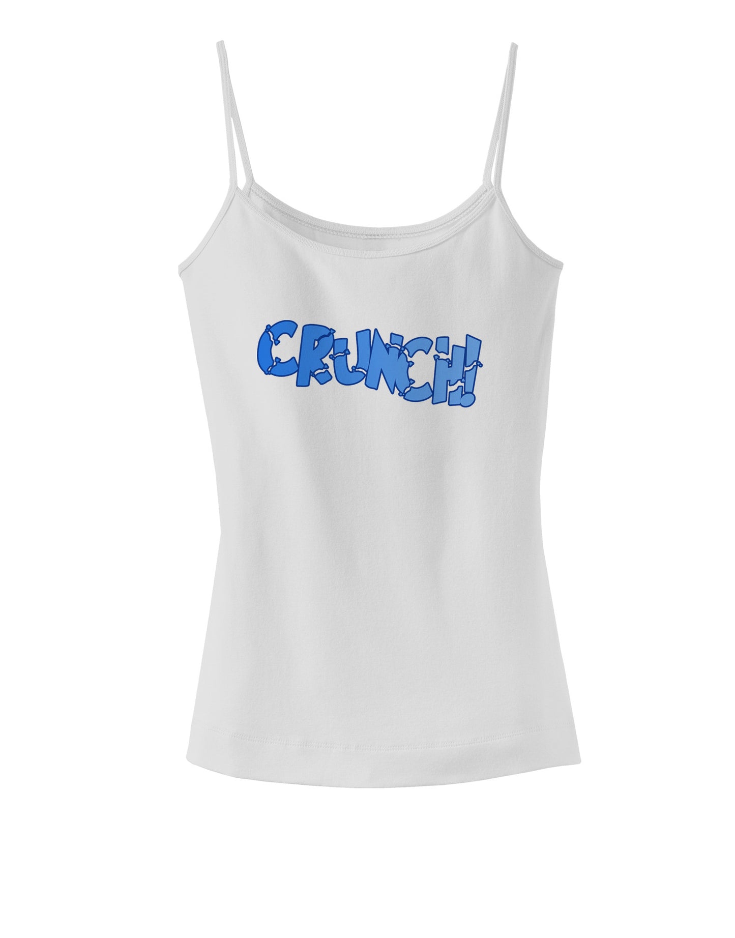 Onomatopoeia CRUNCH Spaghetti Strap Tank-Womens Spaghetti Strap Tanks-TooLoud-White-X-Small-Davson Sales
