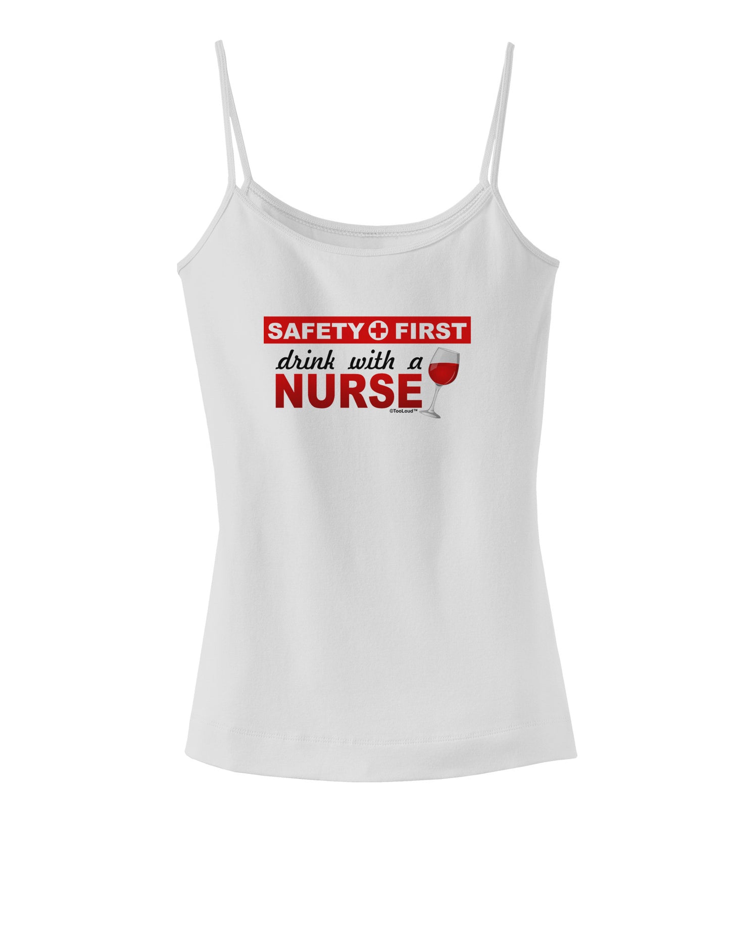 Drink With A Nurse Spaghetti Strap Tank-Womens Spaghetti Strap Tanks-TooLoud-White-X-Small-Davson Sales