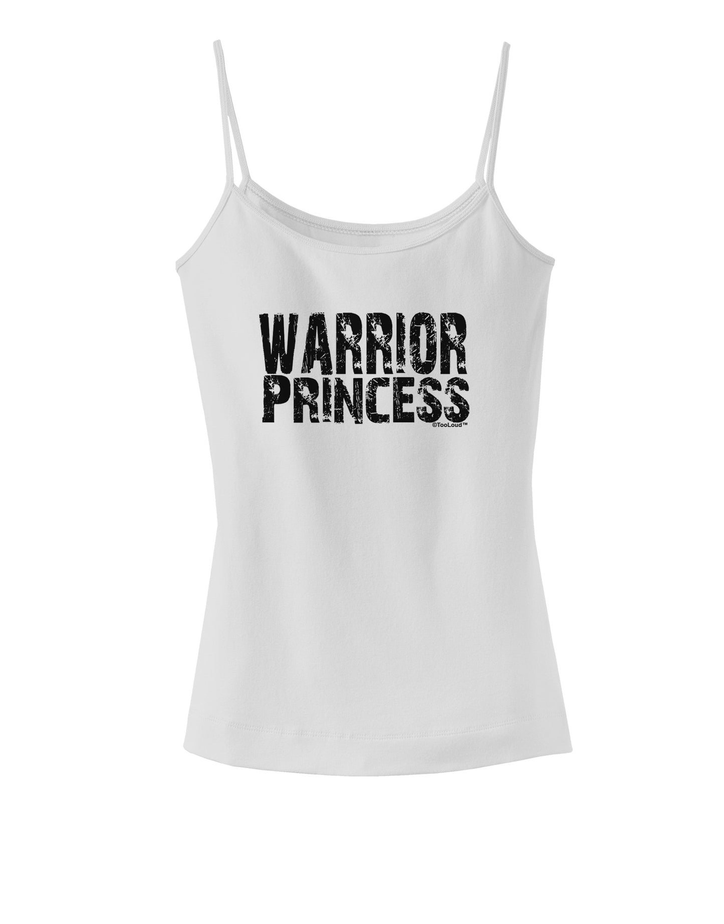 Warrior Princess Black and White Spaghetti Strap Tank-Womens Spaghetti Strap Tanks-TooLoud-White-X-Small-Davson Sales