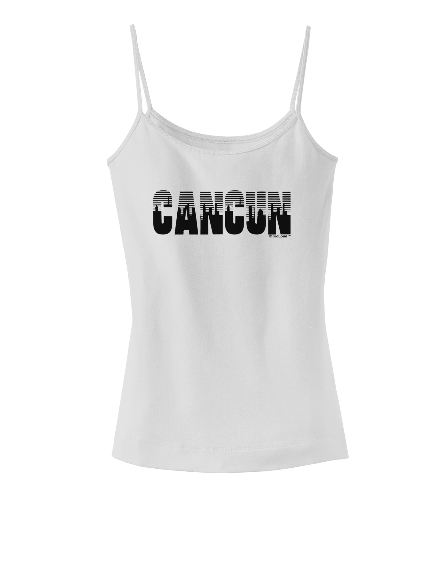 Cancun Mexico - Cinco de Mayo Spaghetti Strap Tank-Womens Spaghetti Strap Tanks-TooLoud-White-X-Small-Davson Sales