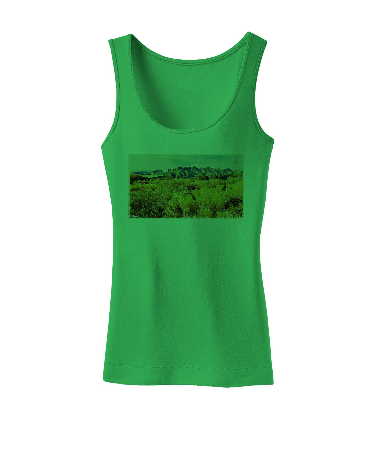Mountain Forest Park Watercolor Womens Petite Tank Top-TooLoud-KellyGreen-X-Small-Davson Sales