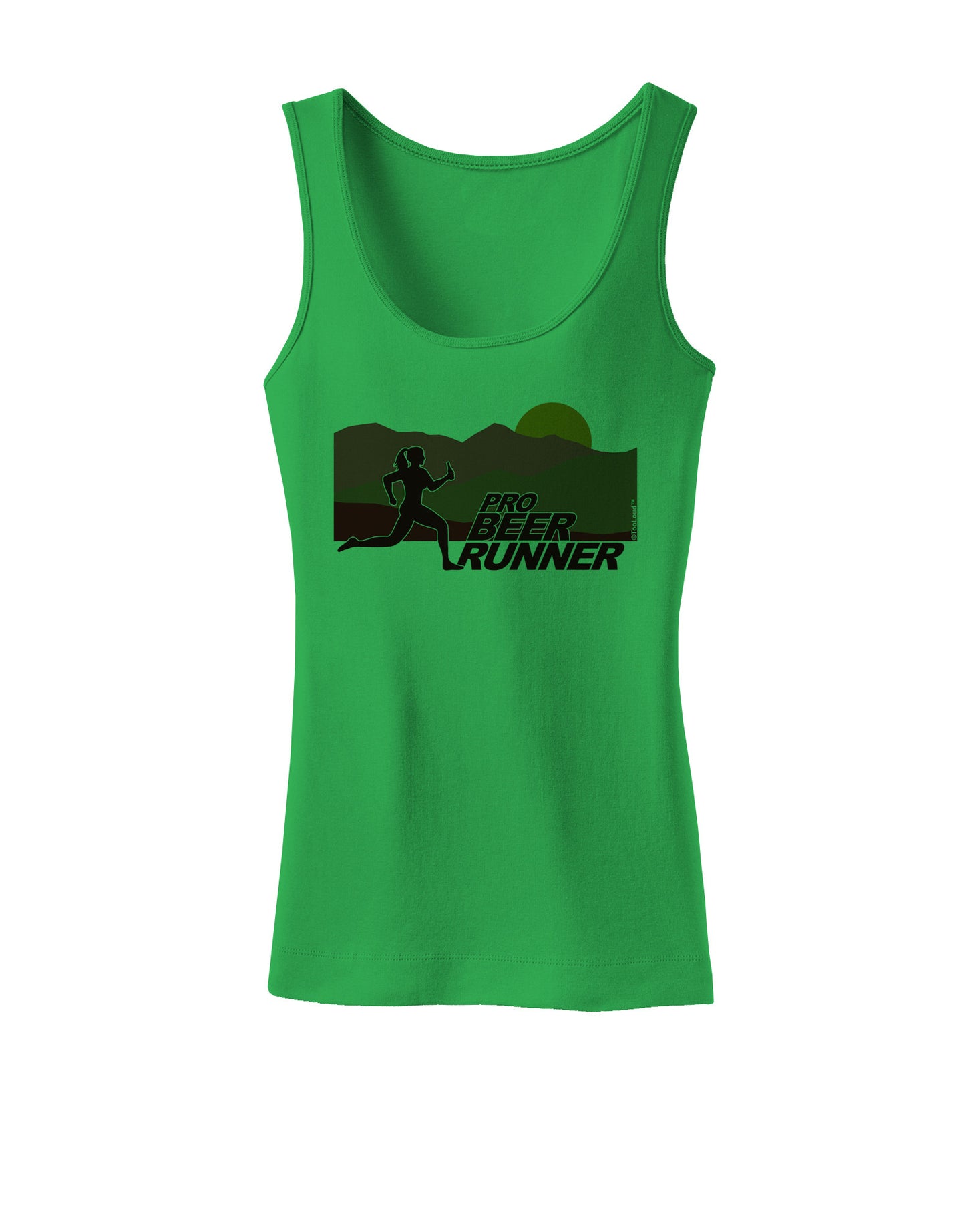Pro Beer Runner Woman Womens Petite Tank Top-TooLoud-KellyGreen-X-Small-Davson Sales