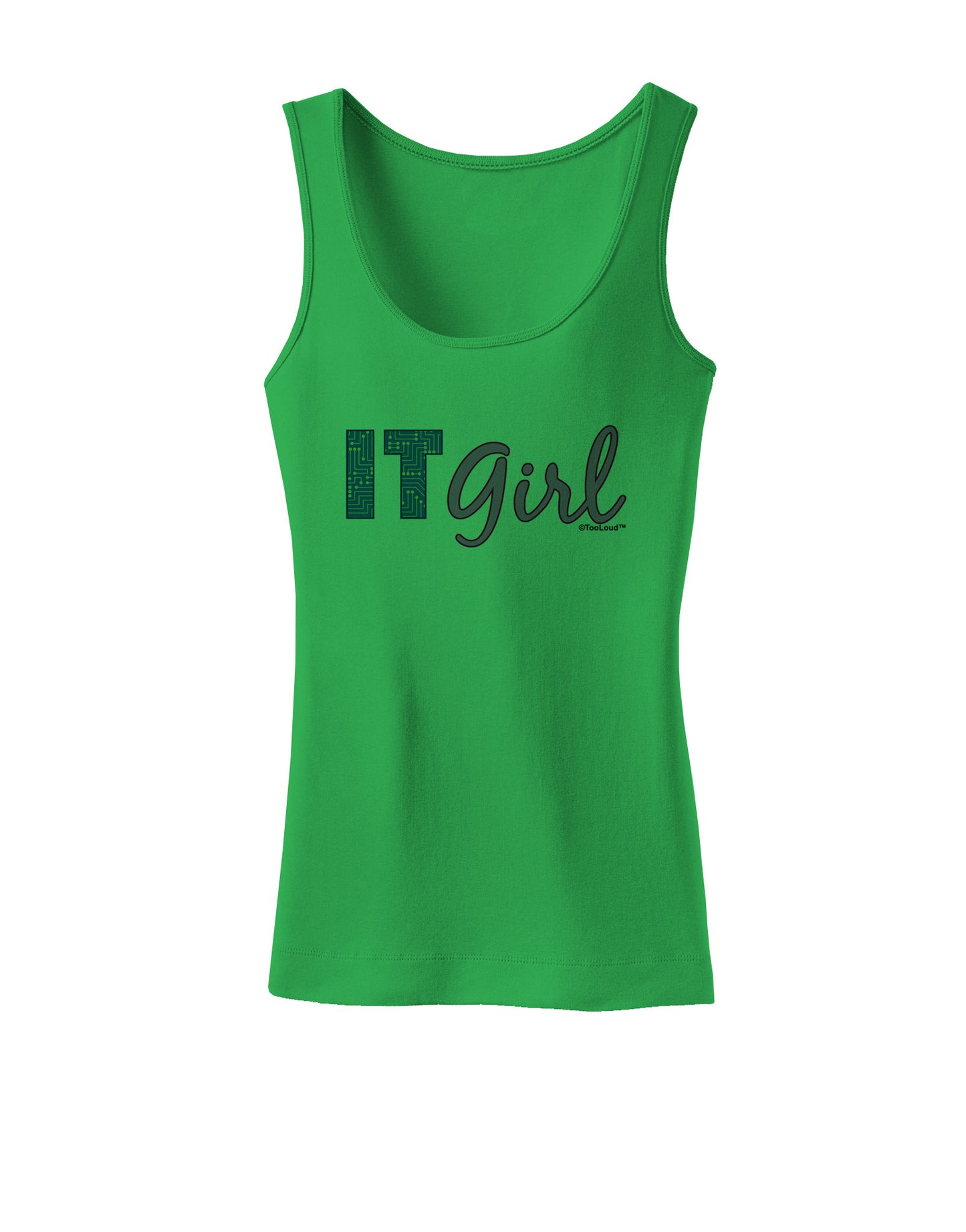 IT Girl Womens Petite Tank Top-TooLoud-KellyGreen-X-Small-Davson Sales
