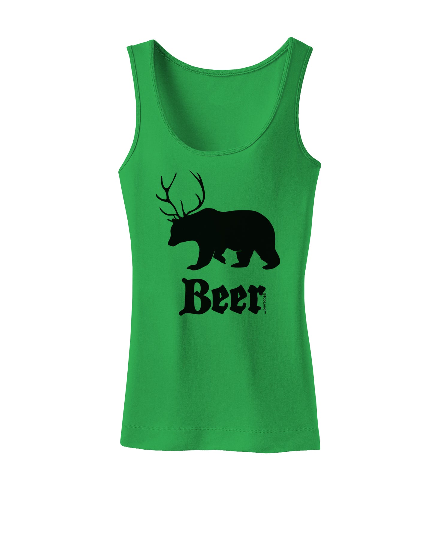 Beer Animal Womens Petite Tank Top-TooLoud-KellyGreen-X-Small-Davson Sales