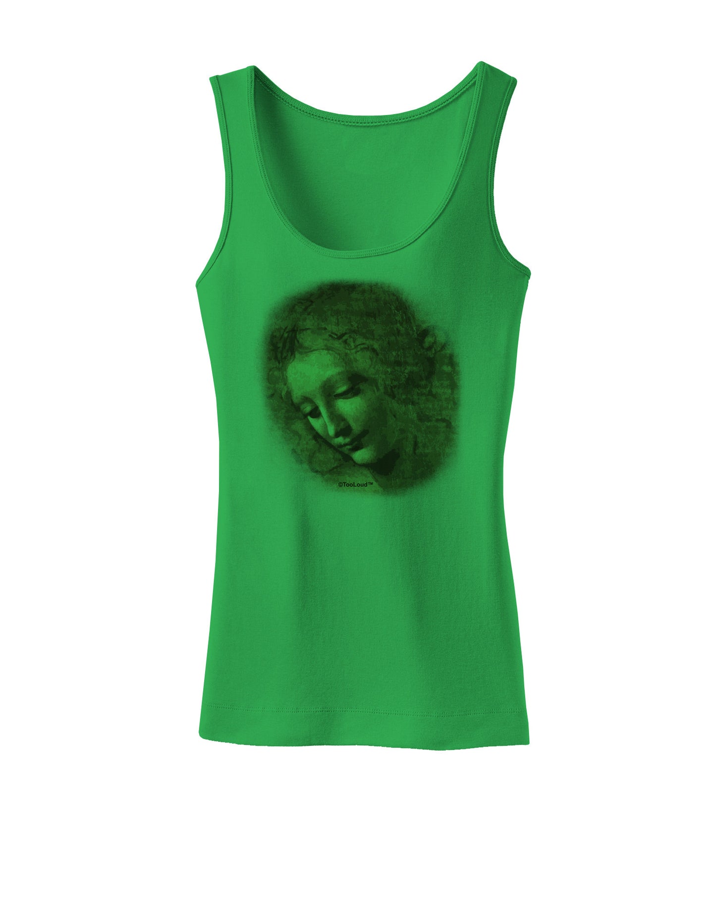 Lady With Disheveled Hair Womens Petite Tank Top-TooLoud-KellyGreen-X-Small-Davson Sales