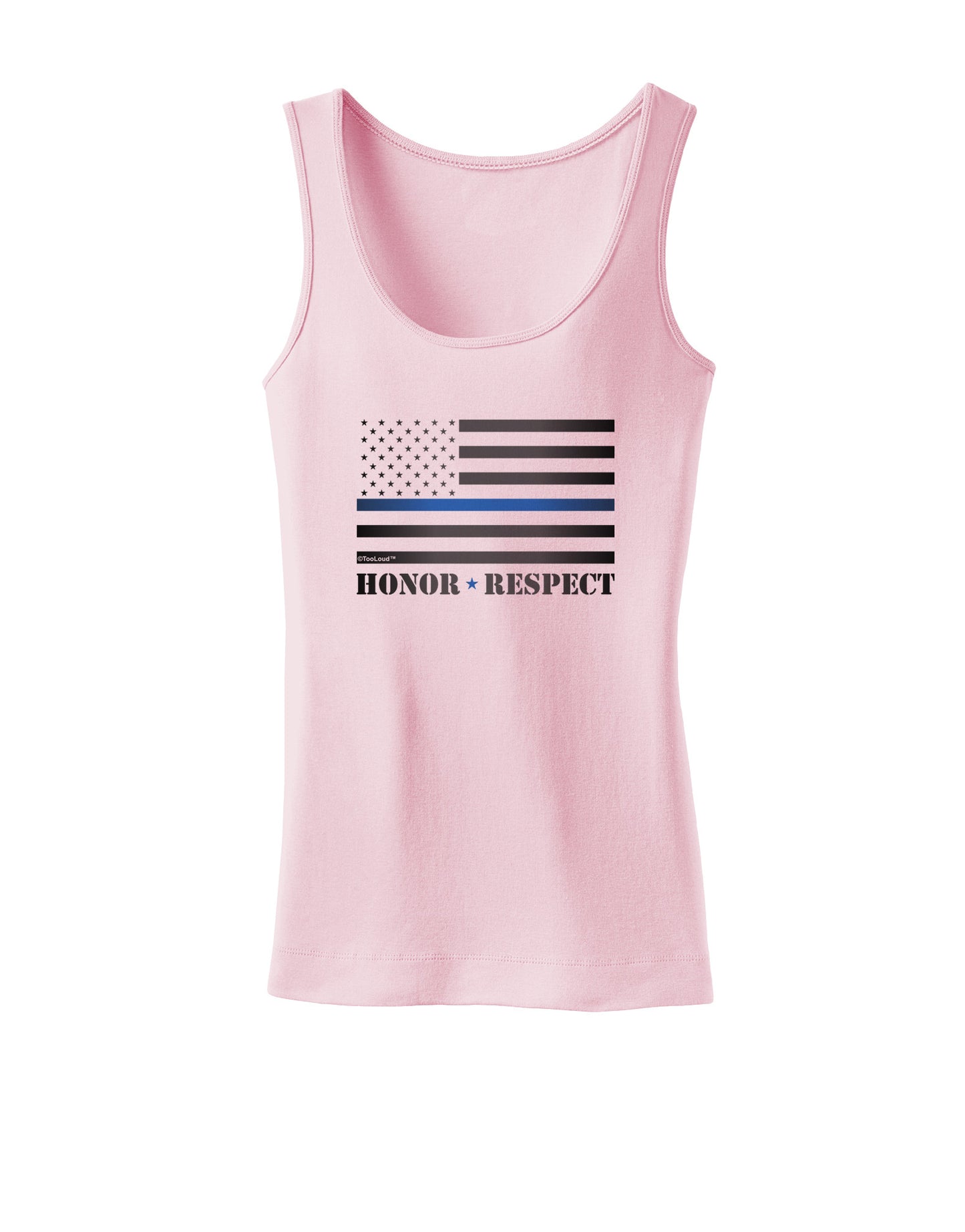 Honor Respect Blue Line Womens Petite Tank Top-TooLoud-SoftPink-X-Small-Davson Sales