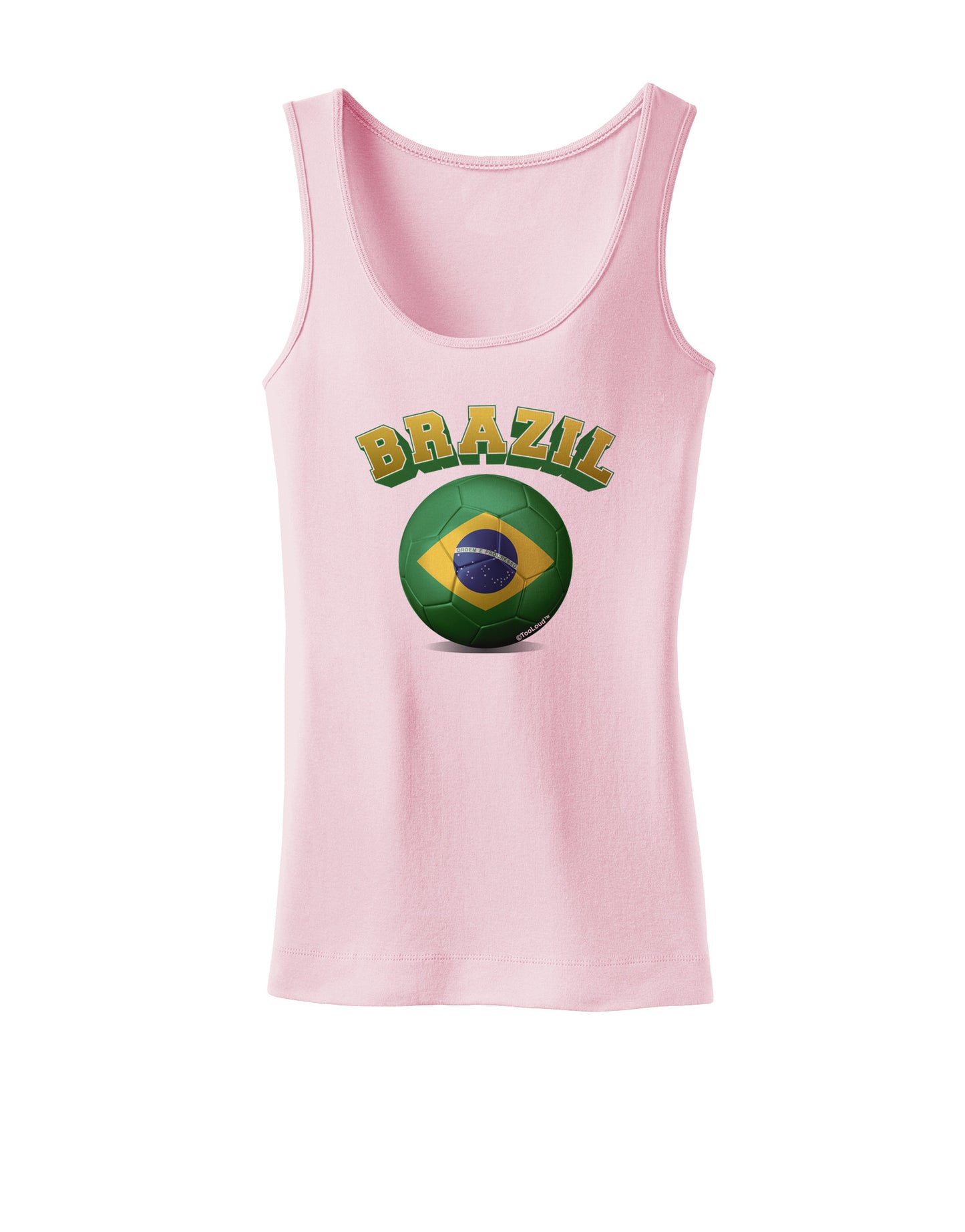 Soccer Ball Flag - Brazil Womens Petite Tank Top-TooLoud-SoftPink-X-Small-Davson Sales