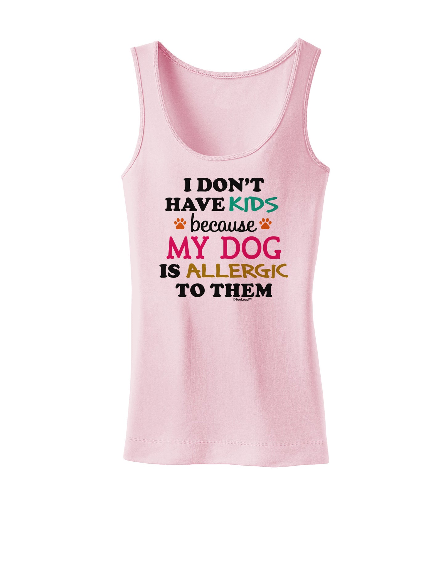 I Don't Have Kids - Dog Womens Petite Tank Top-TooLoud-SoftPink-X-Small-Davson Sales
