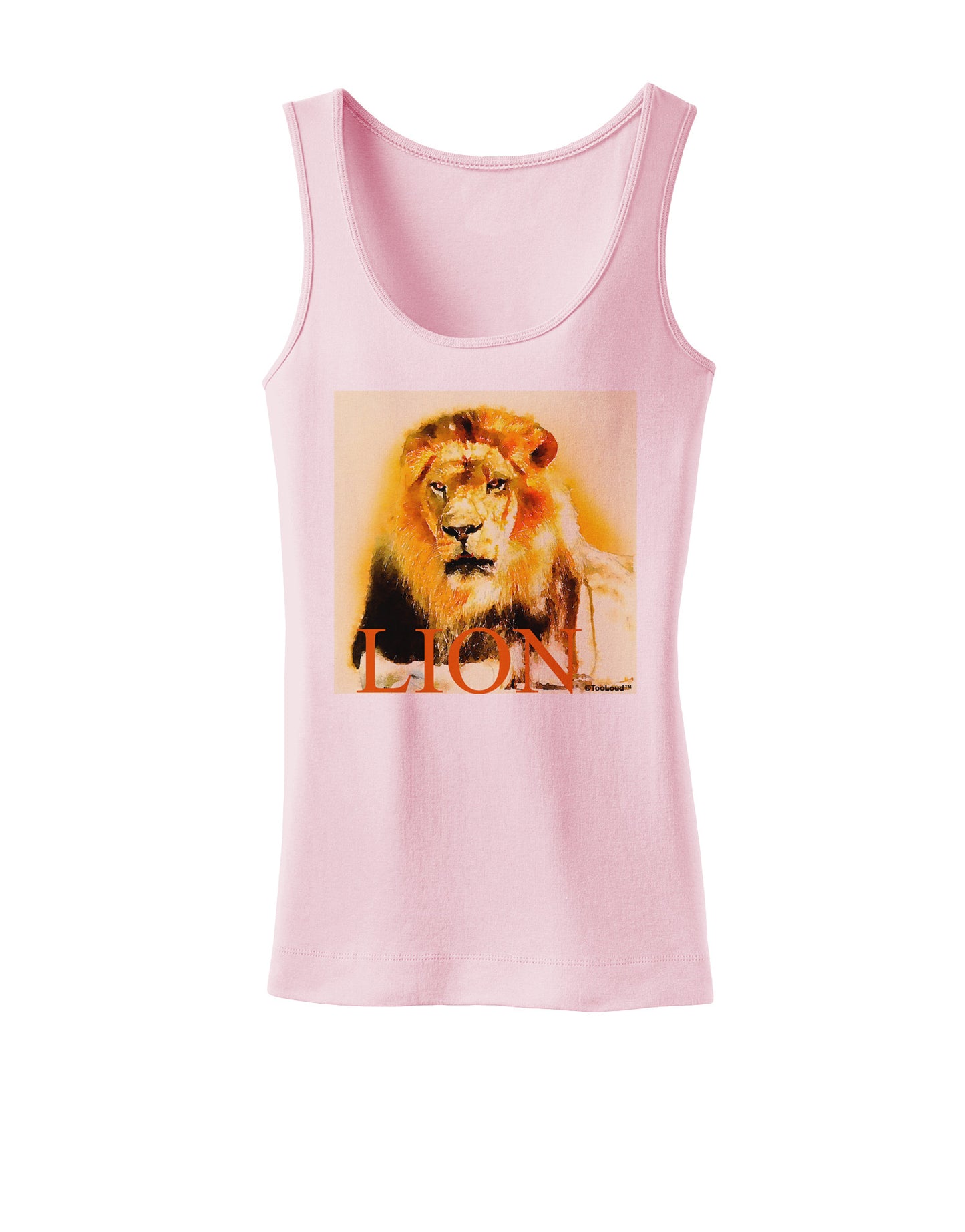 Lion Watercolor 4 Text Womens Tank Top-Womens Tank Tops-TooLoud-SoftPink-X-Small-Davson Sales