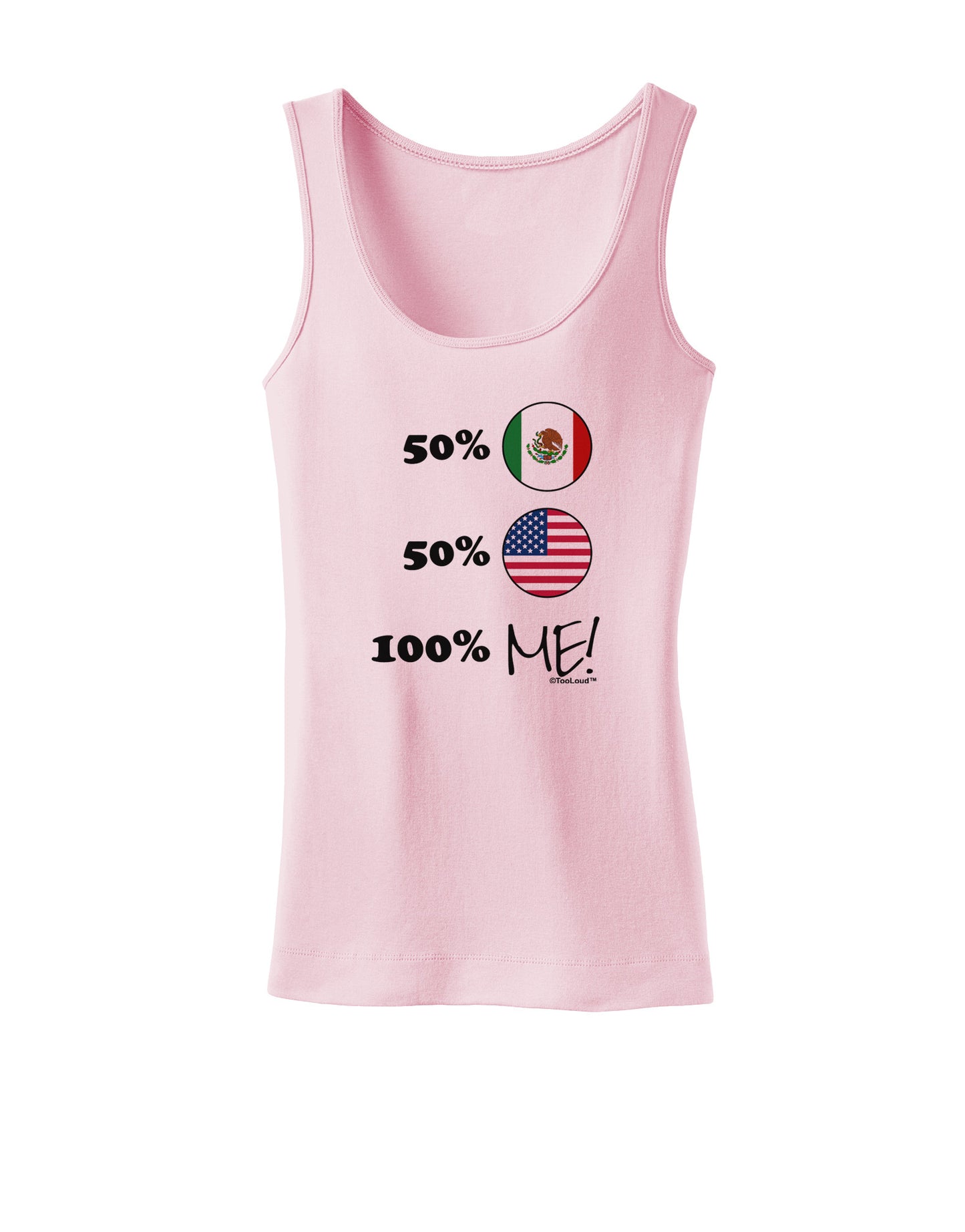 Mexican American 100 Percent Me Womens Tank Top-Womens Tank Tops-TooLoud-SoftPink-X-Small-Davson Sales