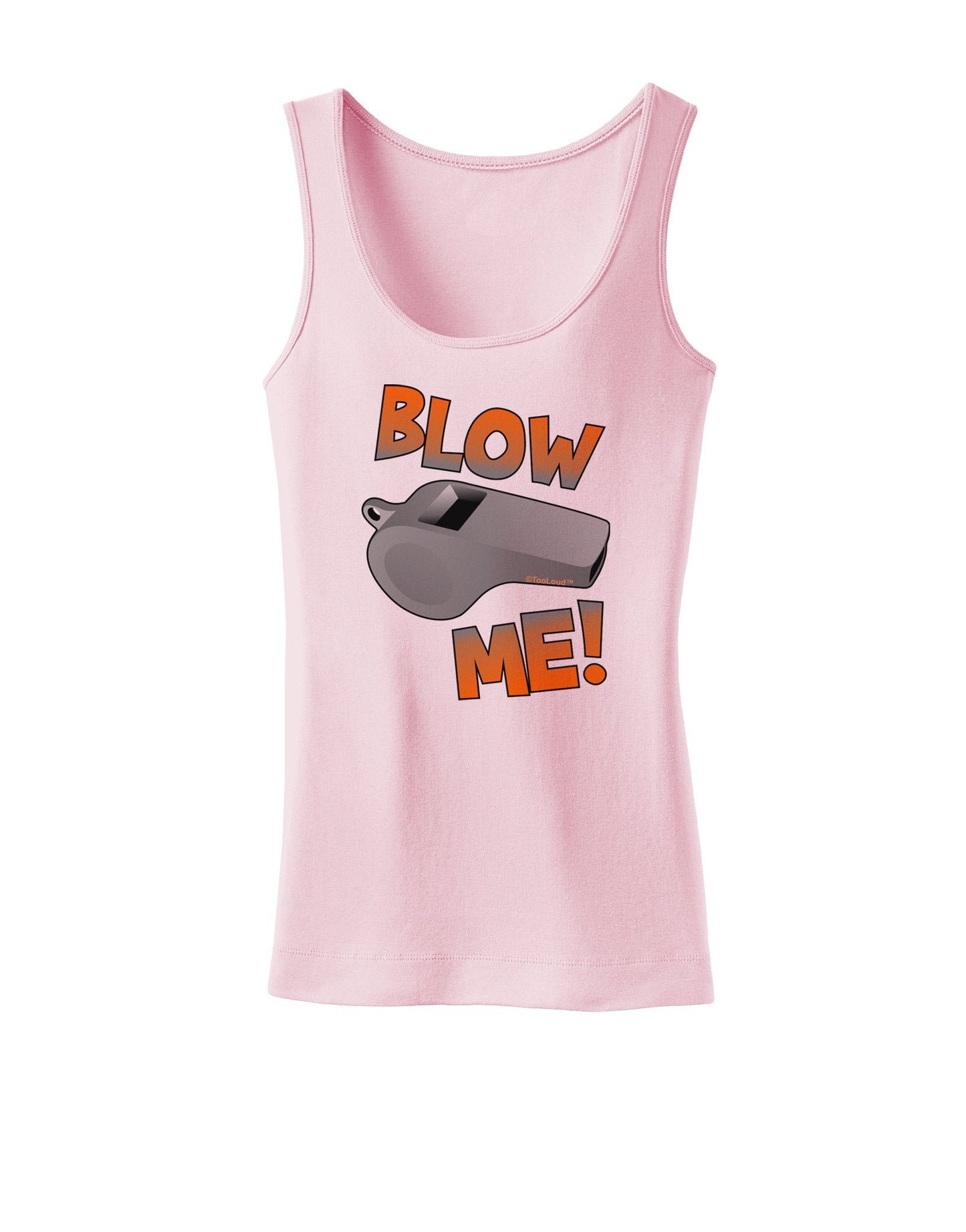 Blow Me Whistle Womens Petite Tank Top-TooLoud-SoftPink-XXXX-Large-Davson Sales