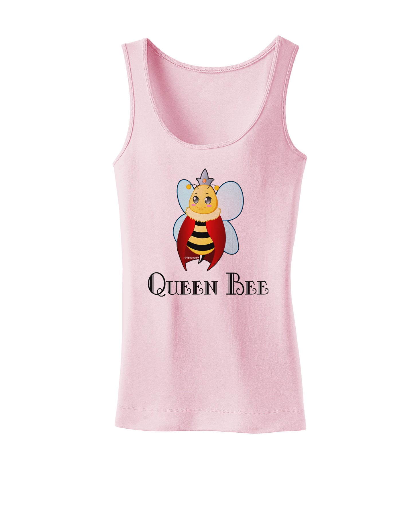 Queen Bee Text Womens Tank Top-Womens Tank Tops-TooLoud-SoftPink-X-Small-Davson Sales