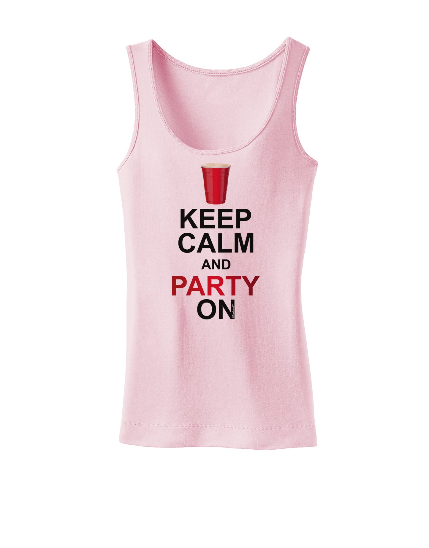 Keep Calm - Party Beer Womens Petite Tank Top-TooLoud-SoftPink-X-Small-Davson Sales