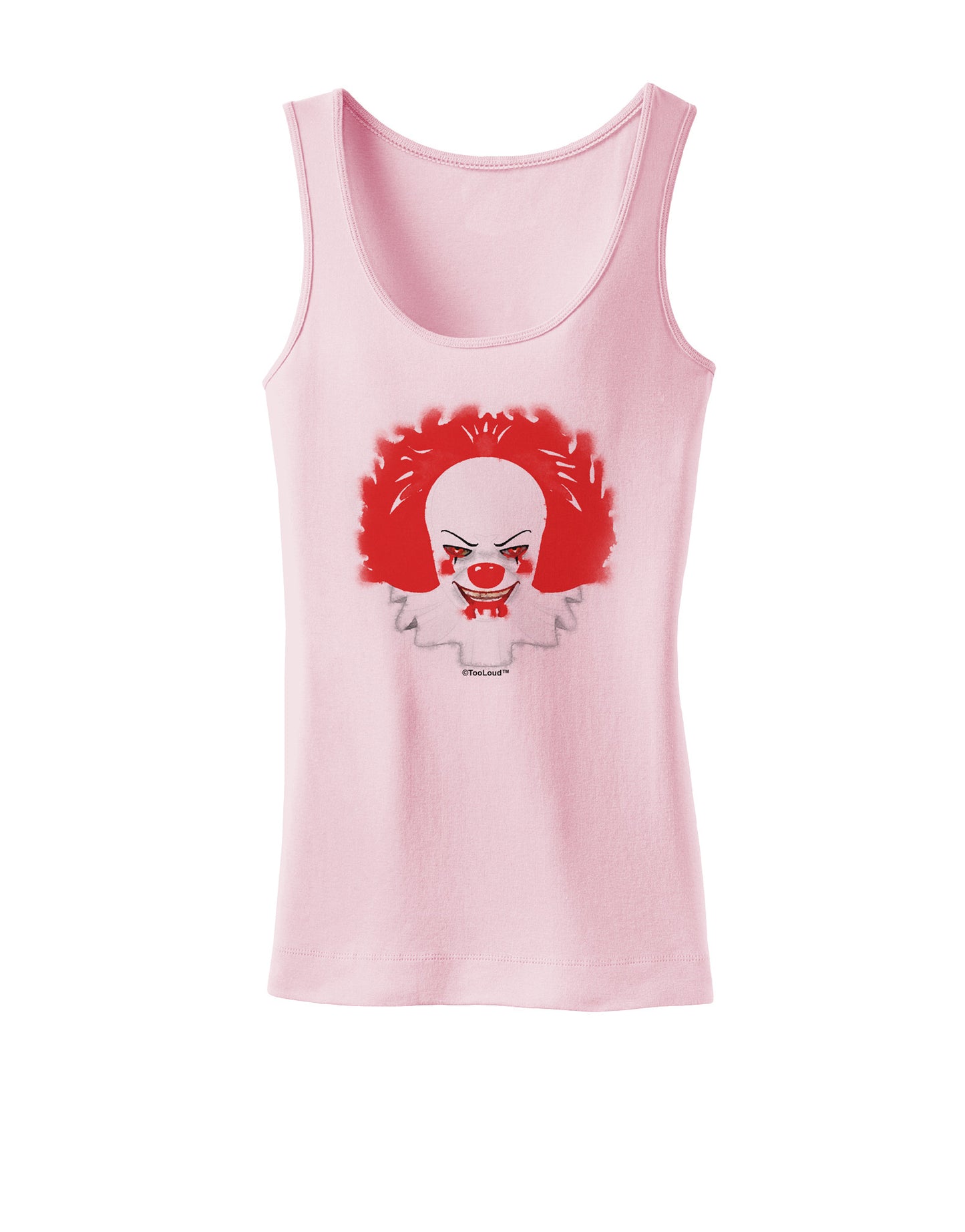 Extra Scary Clown Watercolor Womens Tank Top-Womens Tank Tops-TooLoud-SoftPink-X-Small-Davson Sales