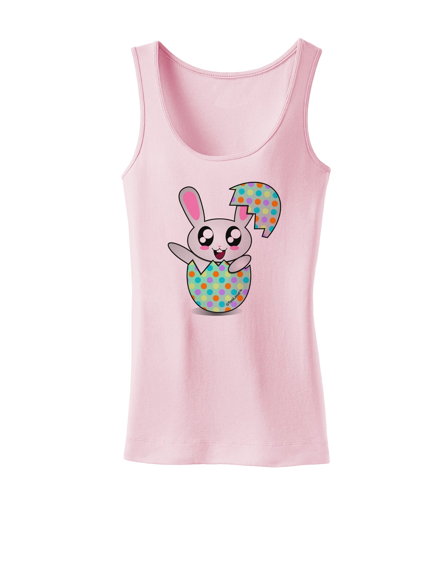 Bunny Hatching From Egg Womens Petite Tank Top-TooLoud-SoftPink-X-Small-Davson Sales