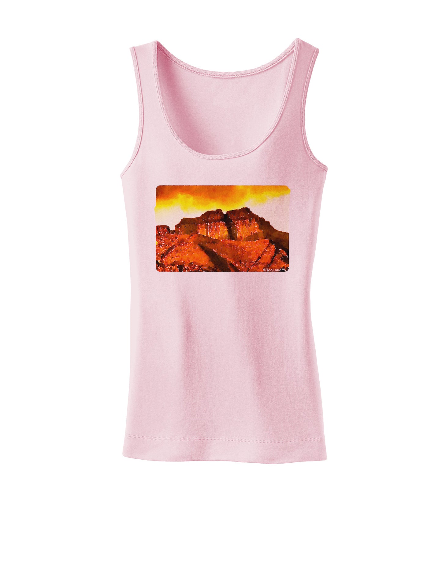 San Juan Mountain Range CO Womens Petite Tank Top-TooLoud-SoftPink-X-Small-Davson Sales